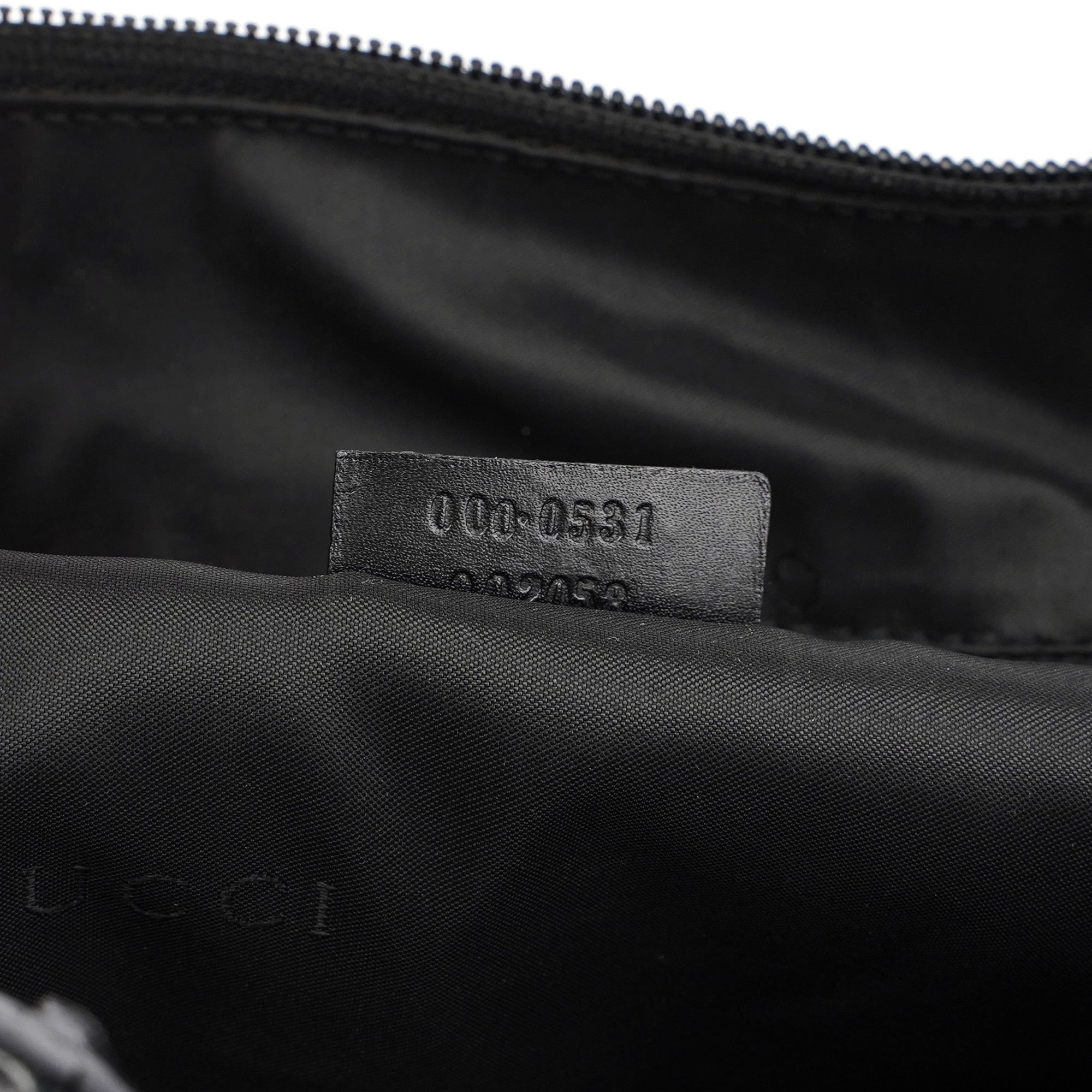 Black Calfskin Bamboo Shoulder Bag