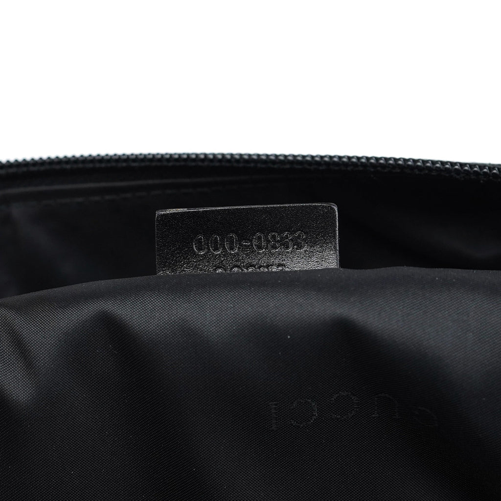 Black Calfskin Bamboo Shoulder Bag