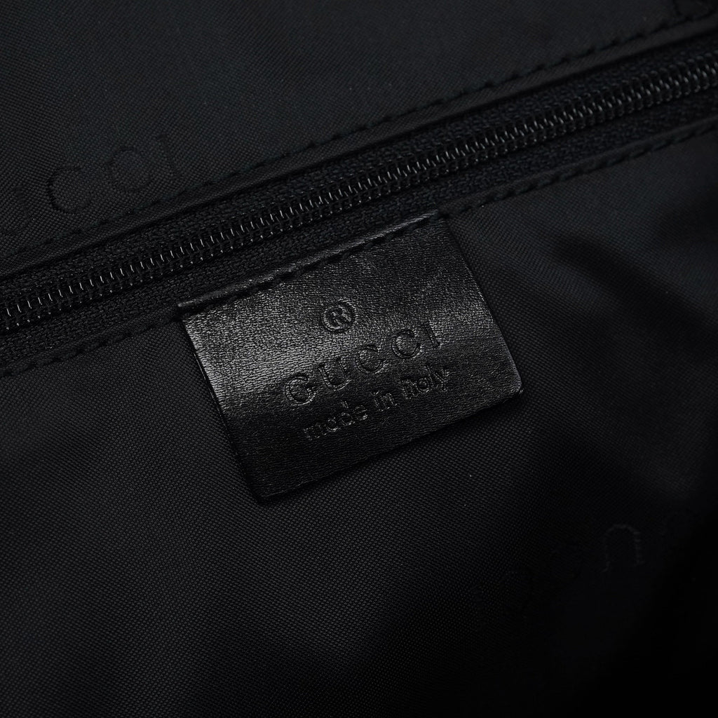 Black Calfskin Bamboo Shoulder Bag