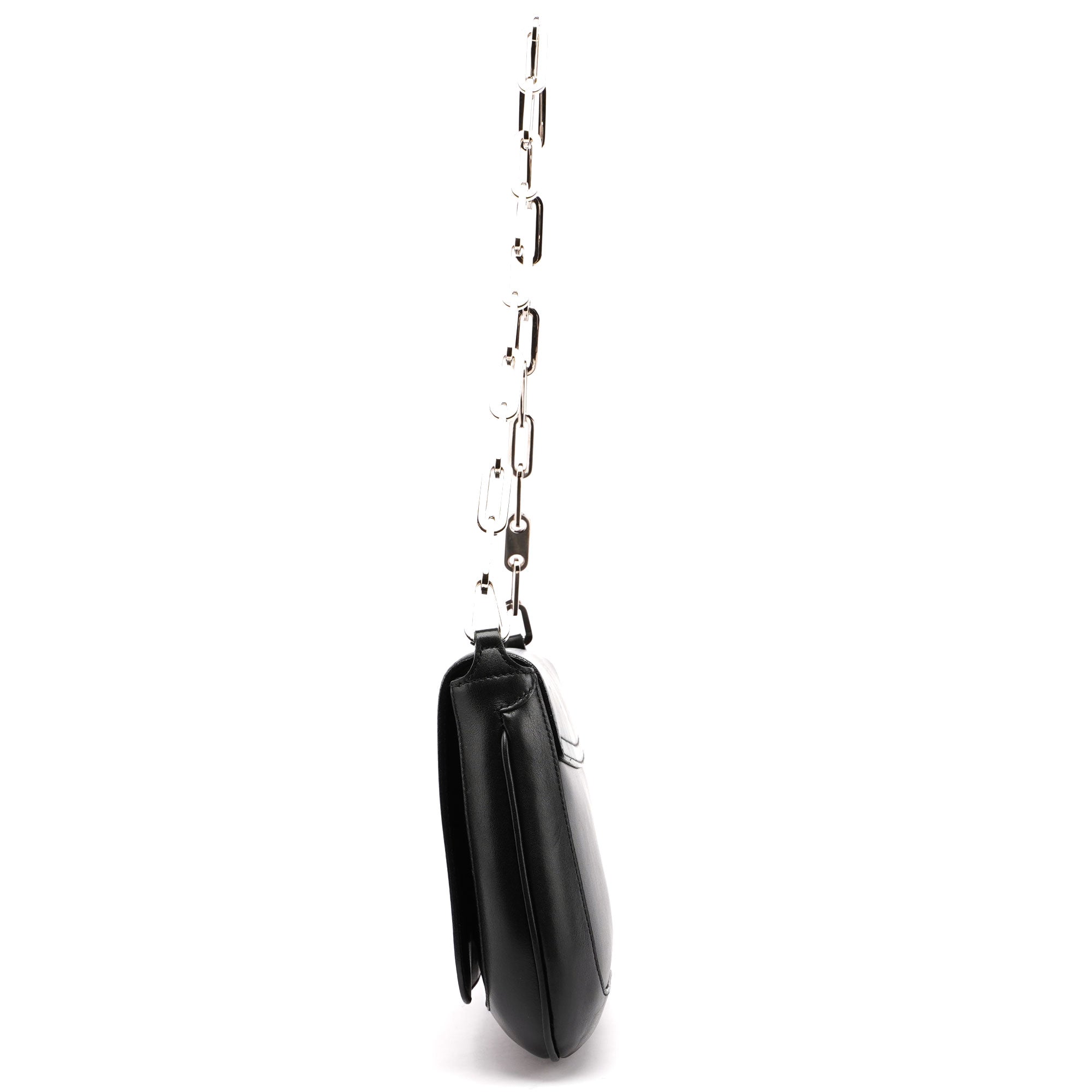 Black Calfskin Chain Bag