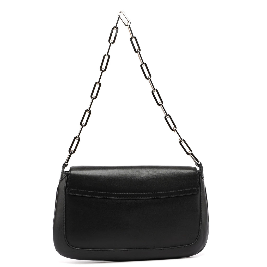 Black Calfskin Chain Bag