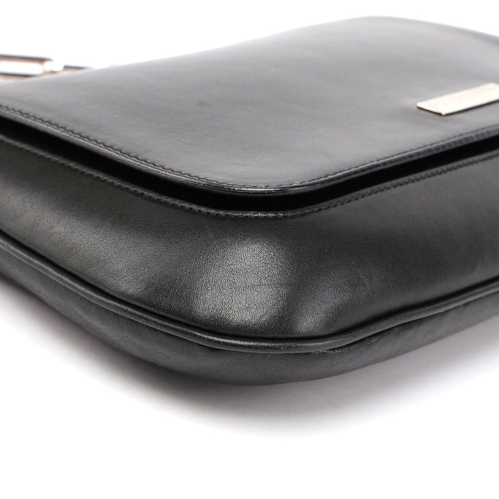 Black Calfskin Chain Bag
