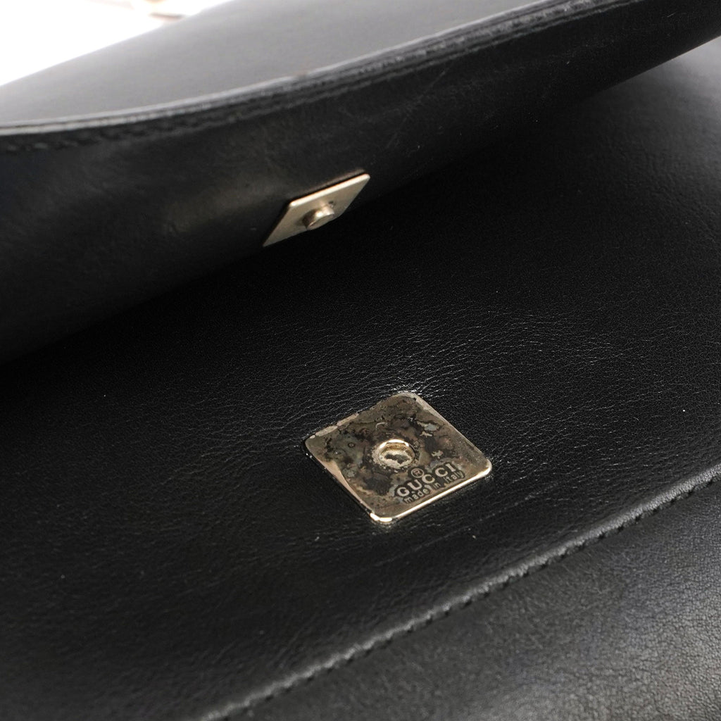 Black Calfskin Chain Bag