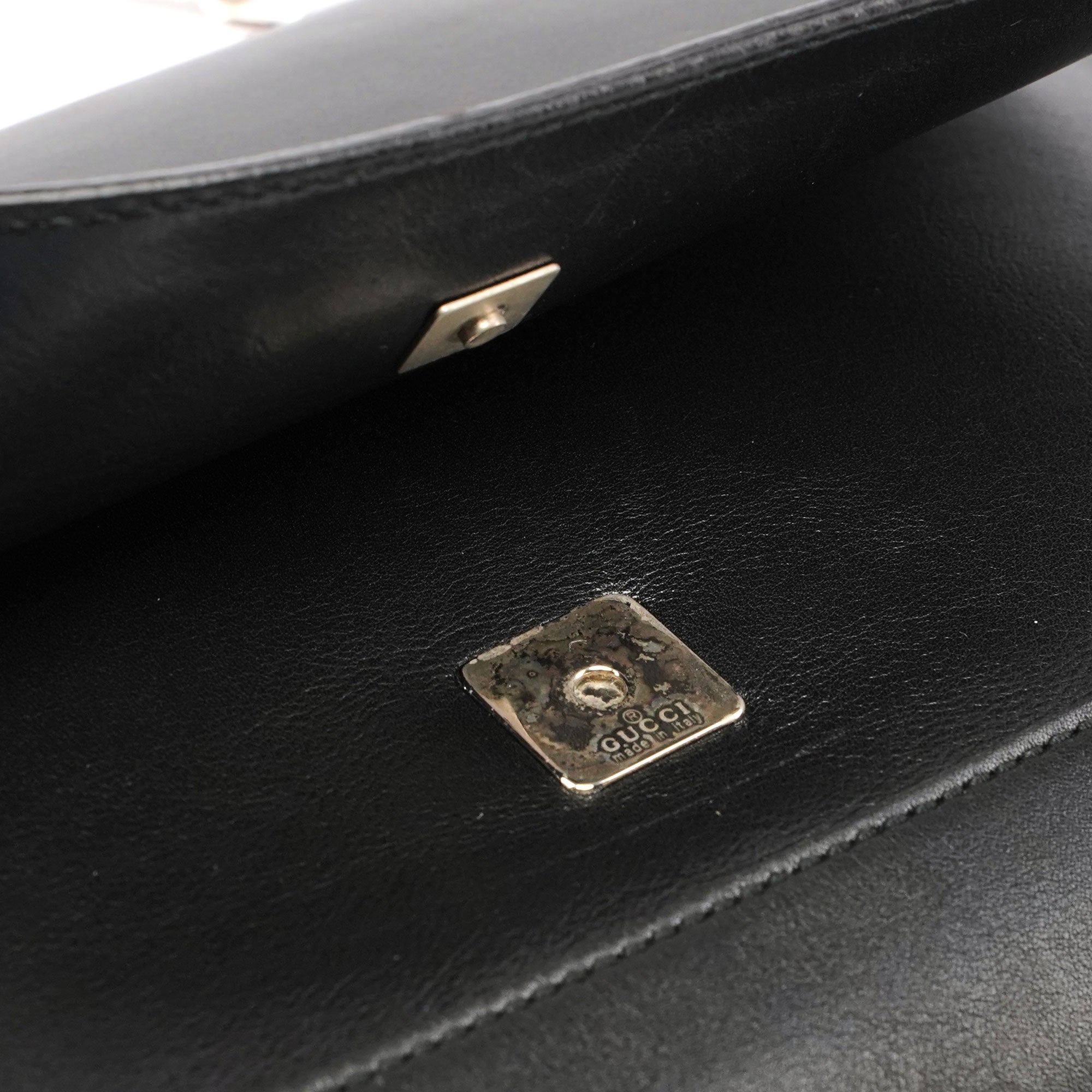 Black Calfskin Chain Bag