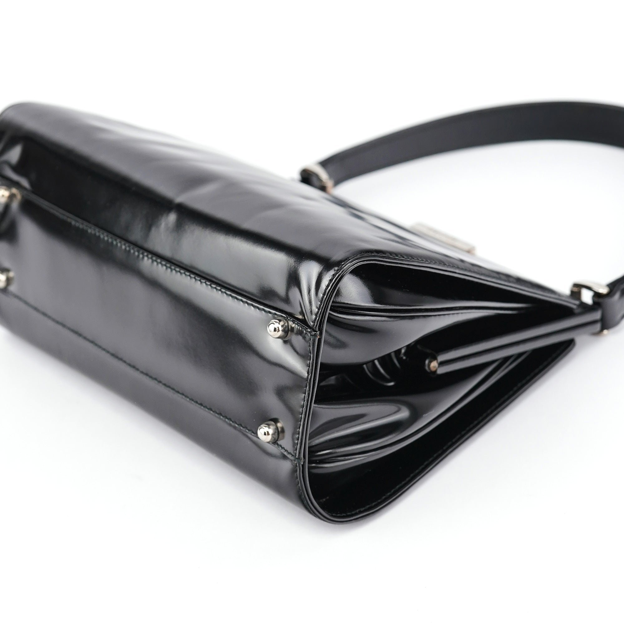 Black Calfskin Clutch Handbag