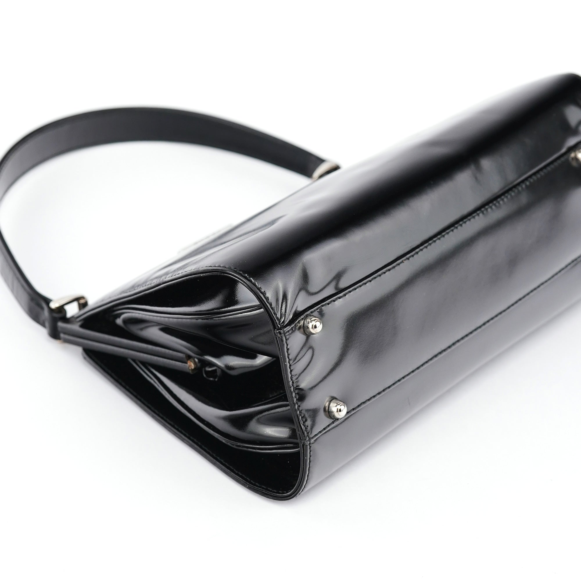 Black Calfskin Clutch Handbag