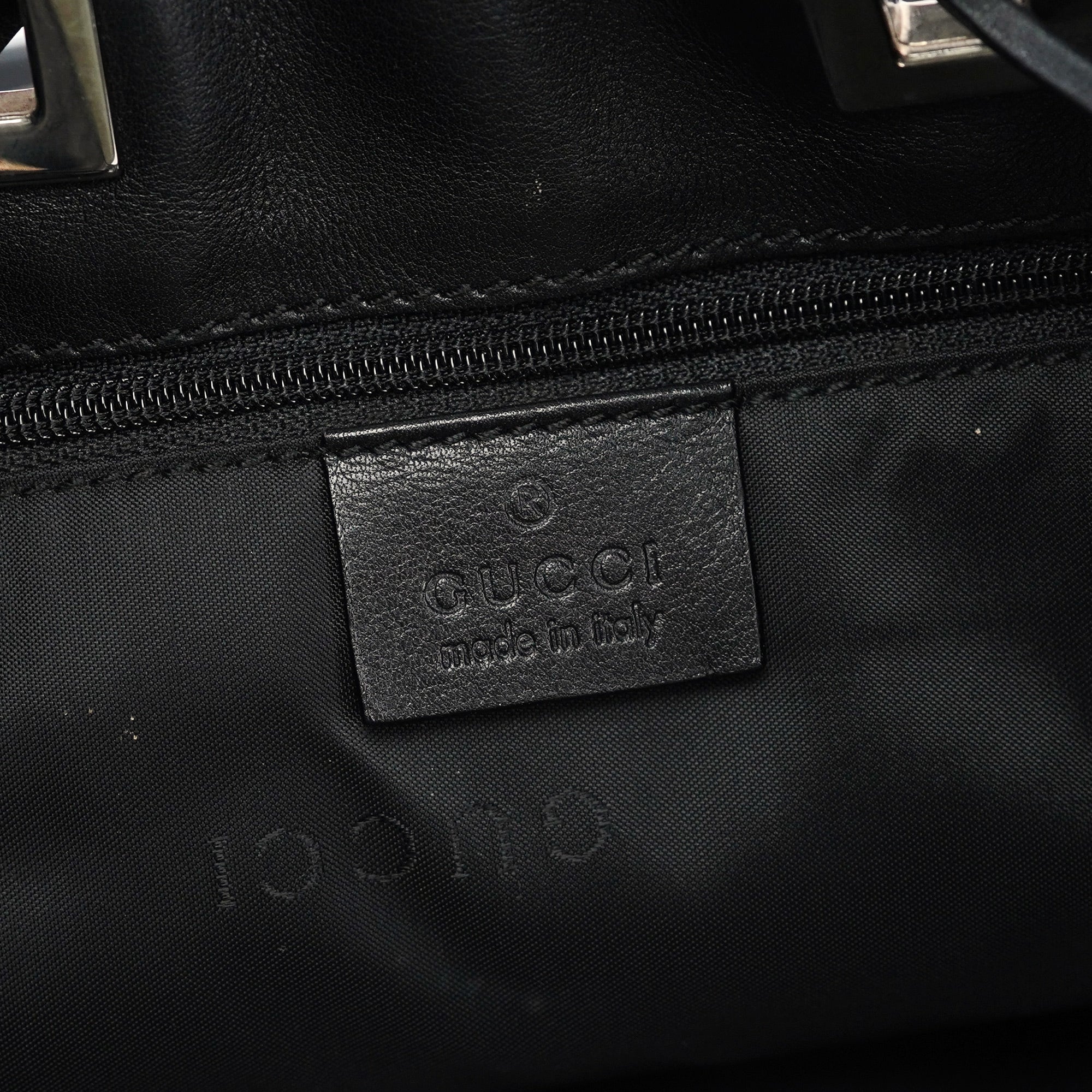Black Calfskin Drawstring Chain Shoulder Bag