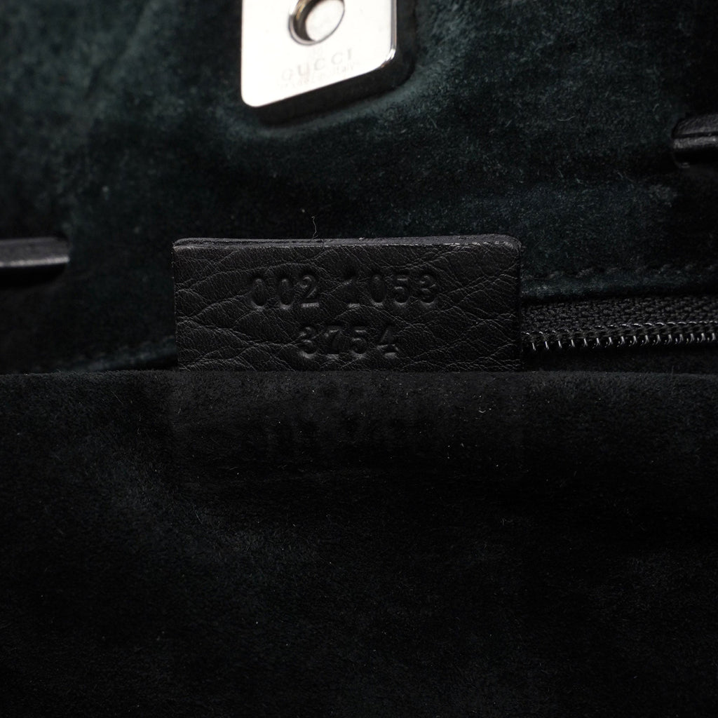 Black Calfskin Drawstring Tote