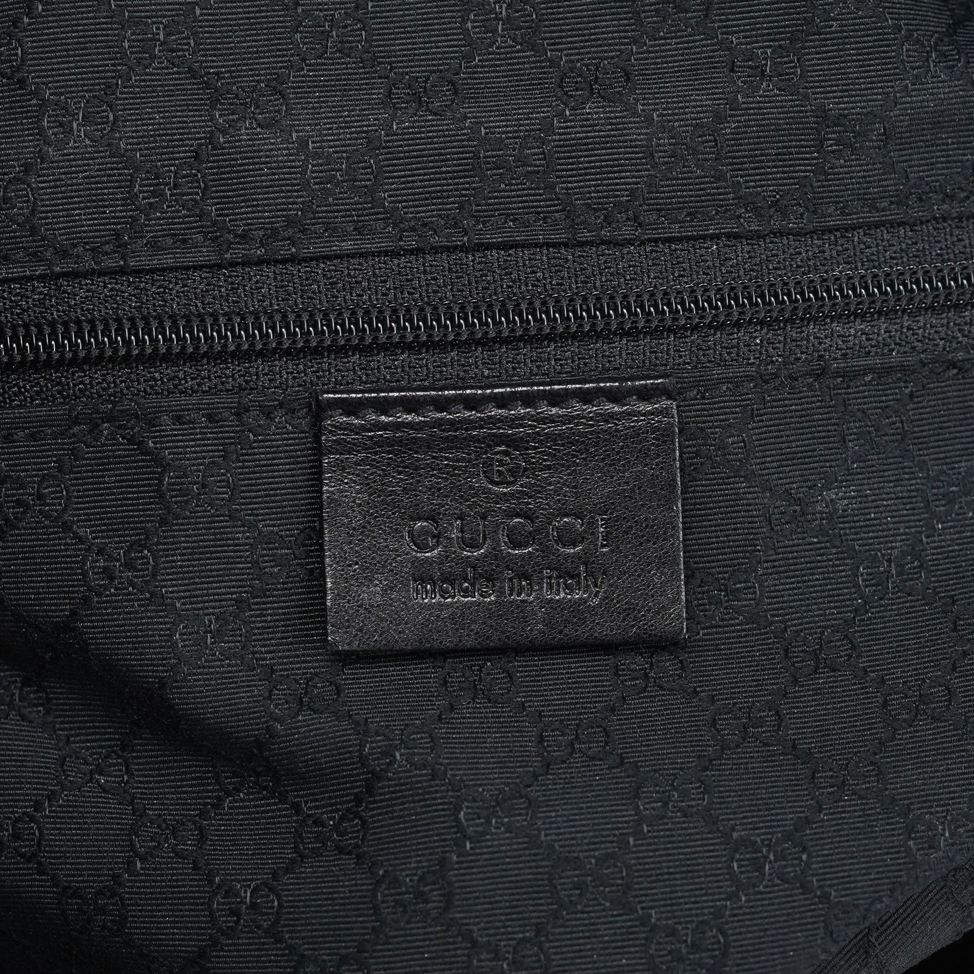 Black Calfskin Drawstring Tote Bag