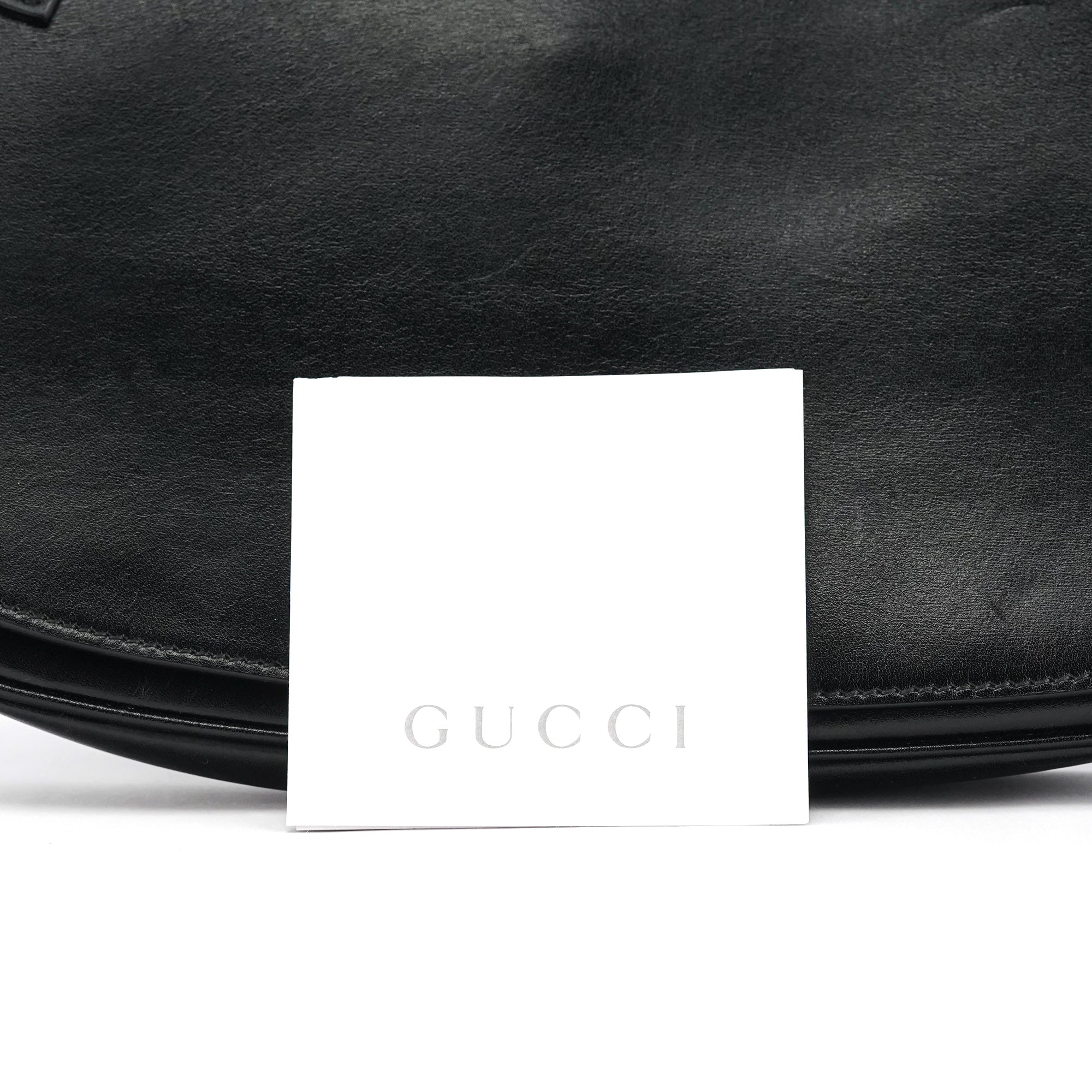 Black Calfskin Flap Shoulder Bag