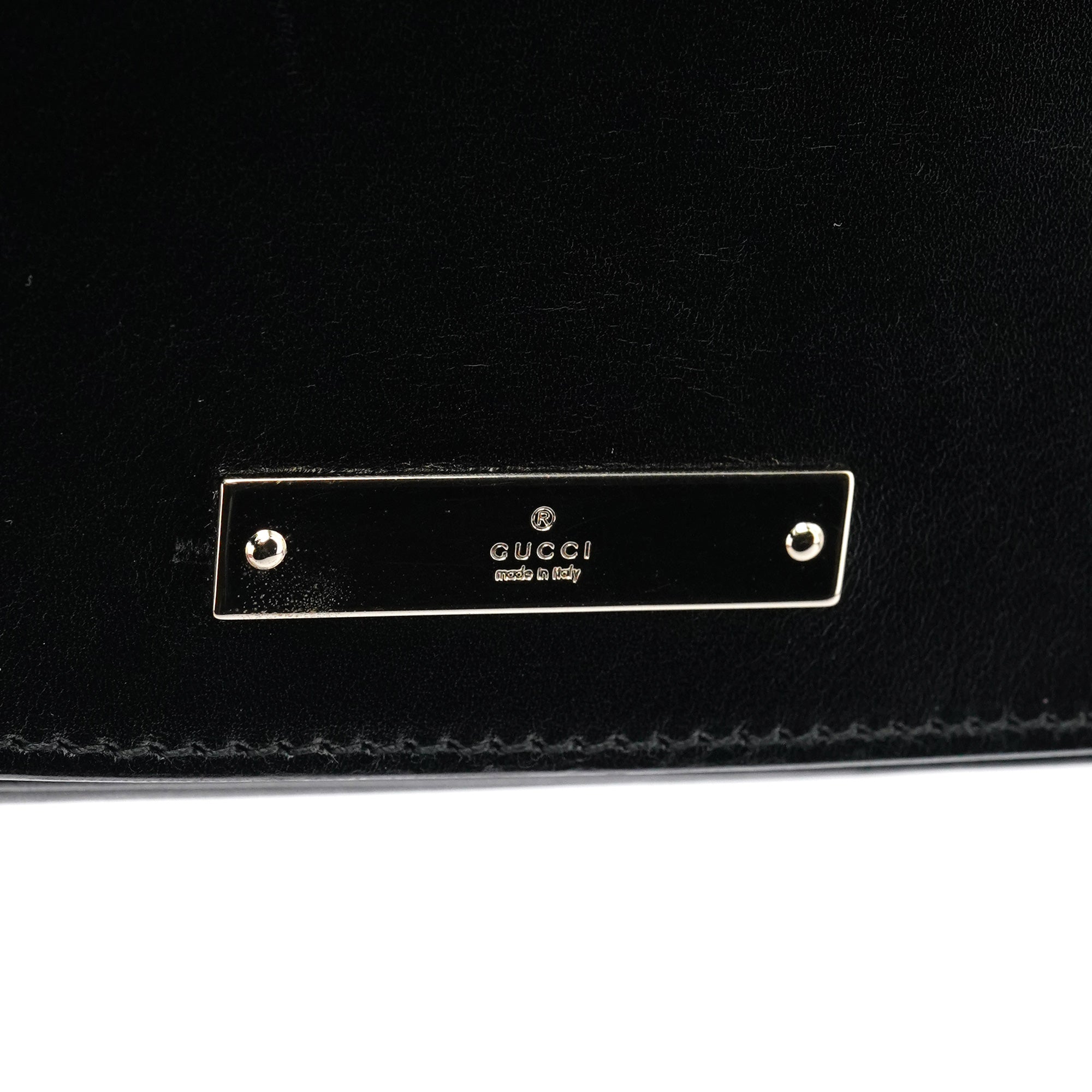 Black Calfskin Flap Shoulder Bag