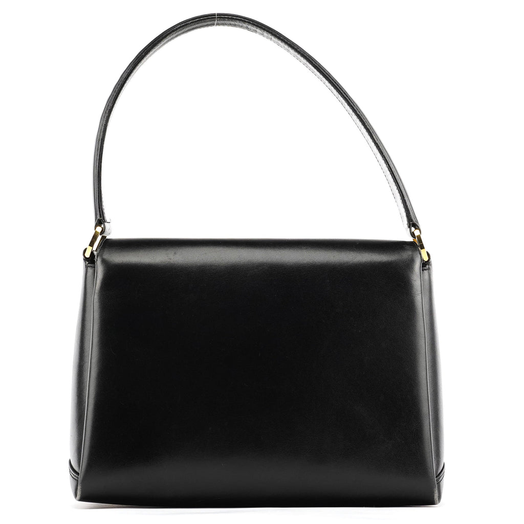 Black Calfskin G Shoulder Bag
