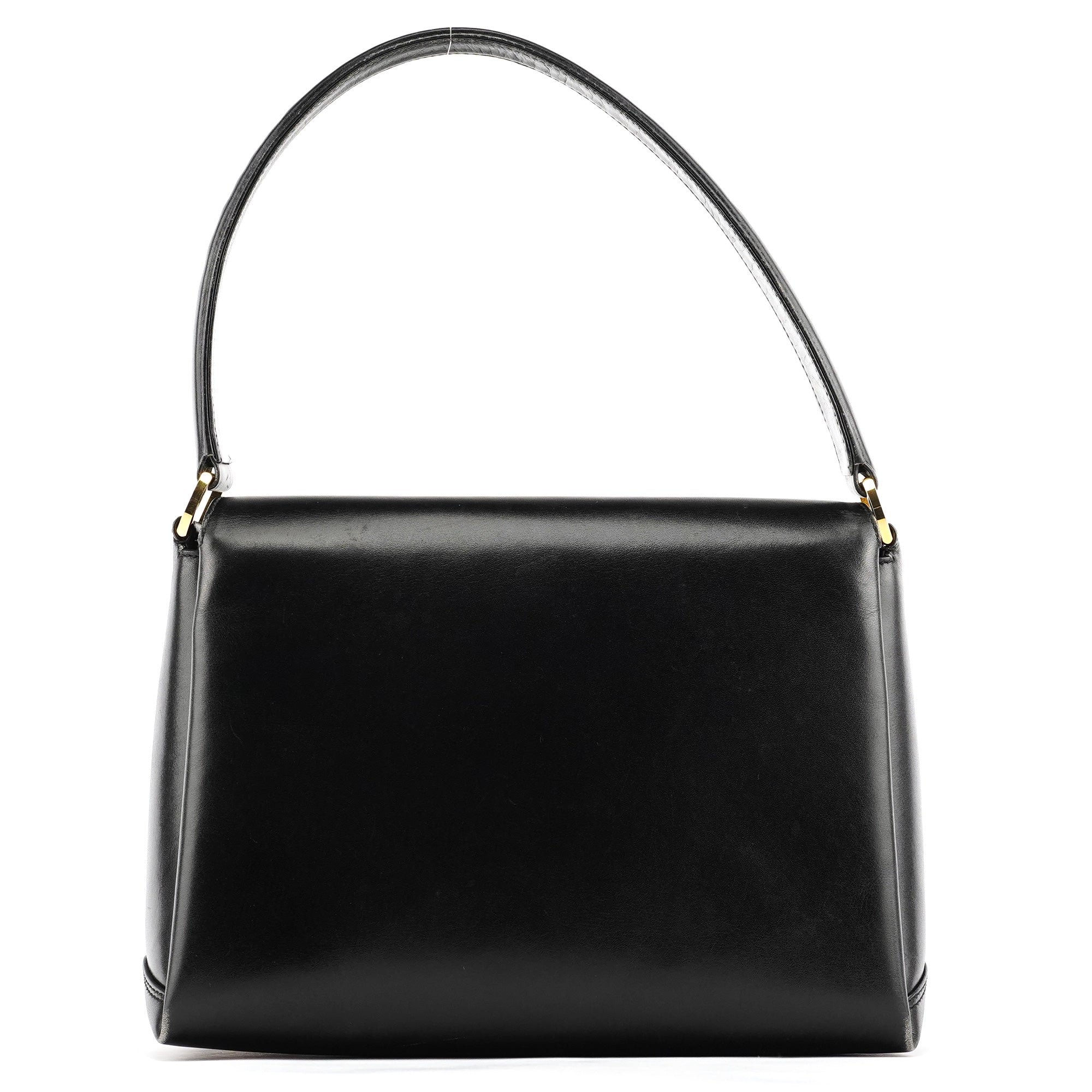 Black Calfskin G Shoulder Bag