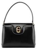 Black Calfskin G Shoulder Bag