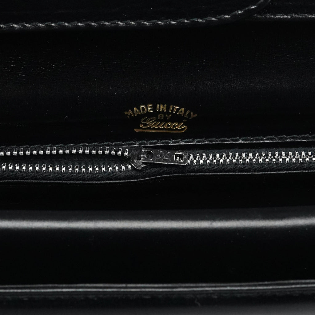 Black Calfskin GG Shoulder Bag