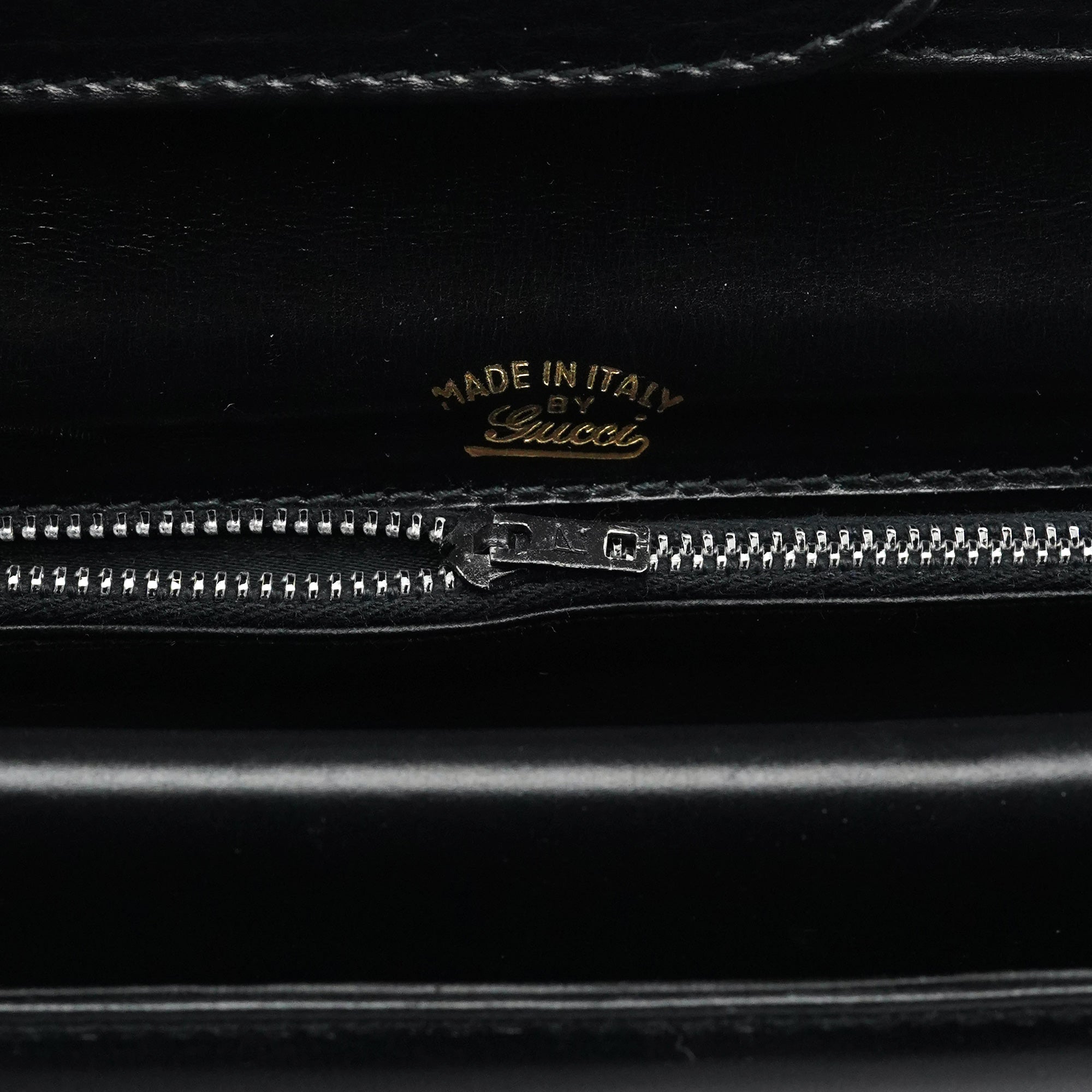 Black Calfskin GG Shoulder Bag