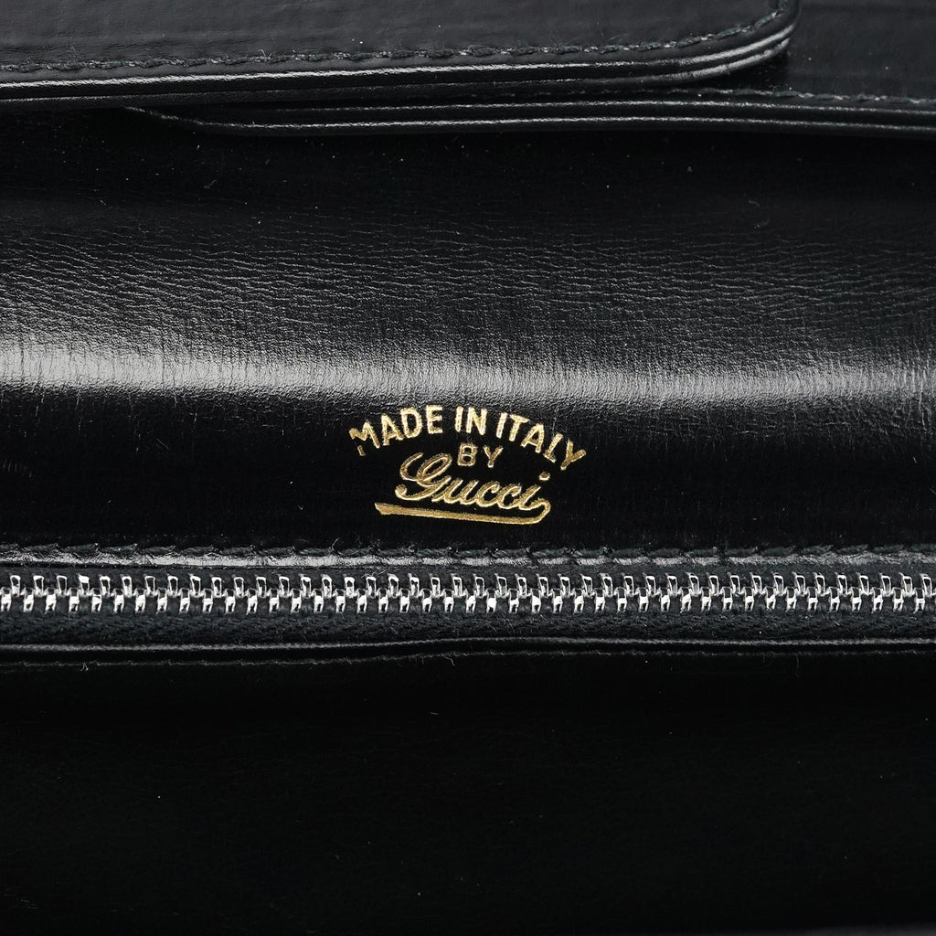 Black Calfskin GG Shoulder Bag