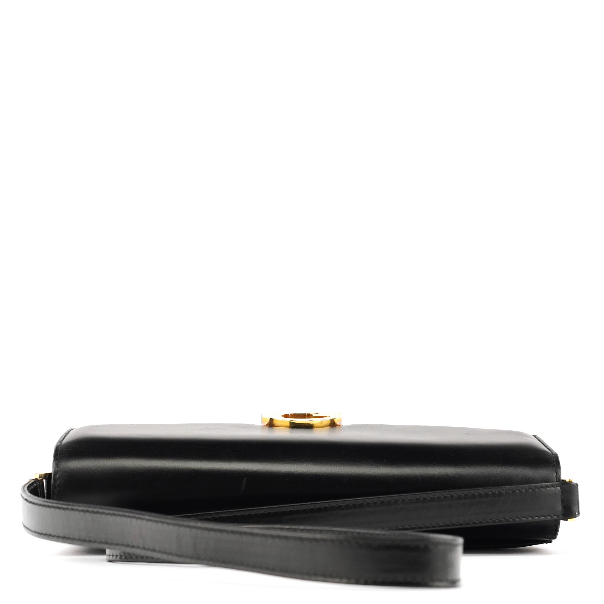 Black Calfskin GG Shoulder Bag