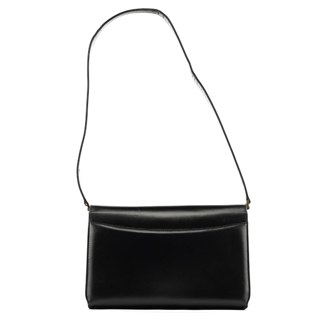 Black Calfskin GG Shoulder Bag