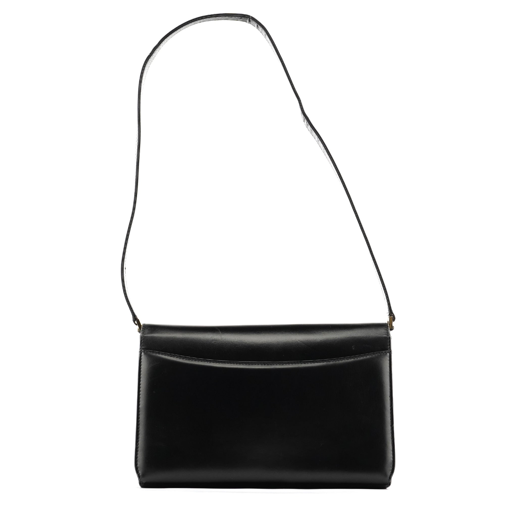 Black Calfskin GG Shoulder Bag