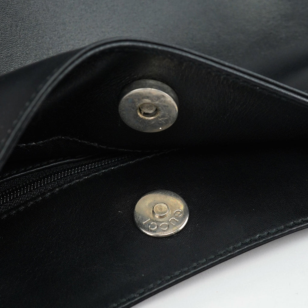 Black Calfskin Hobo Shoulder Bag