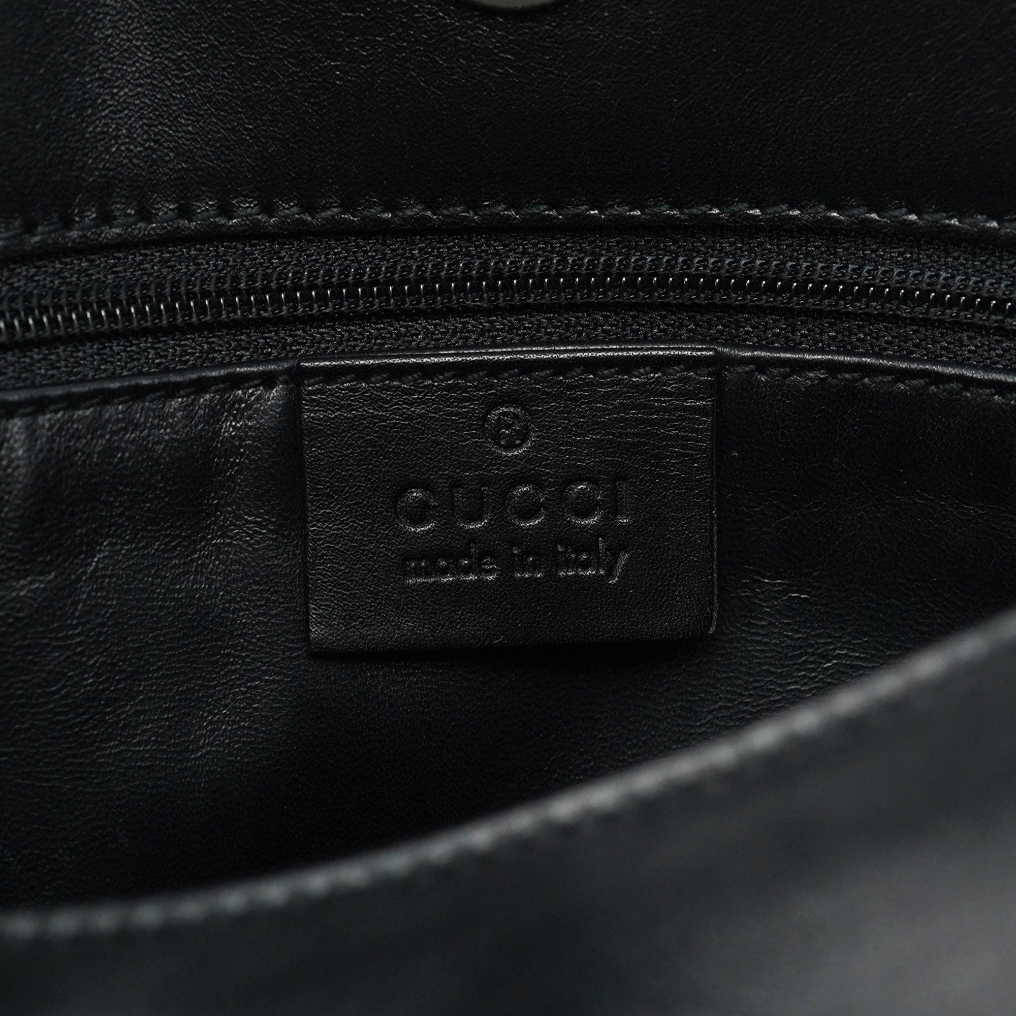 Black Calfskin Hobo Shoulder Bag
