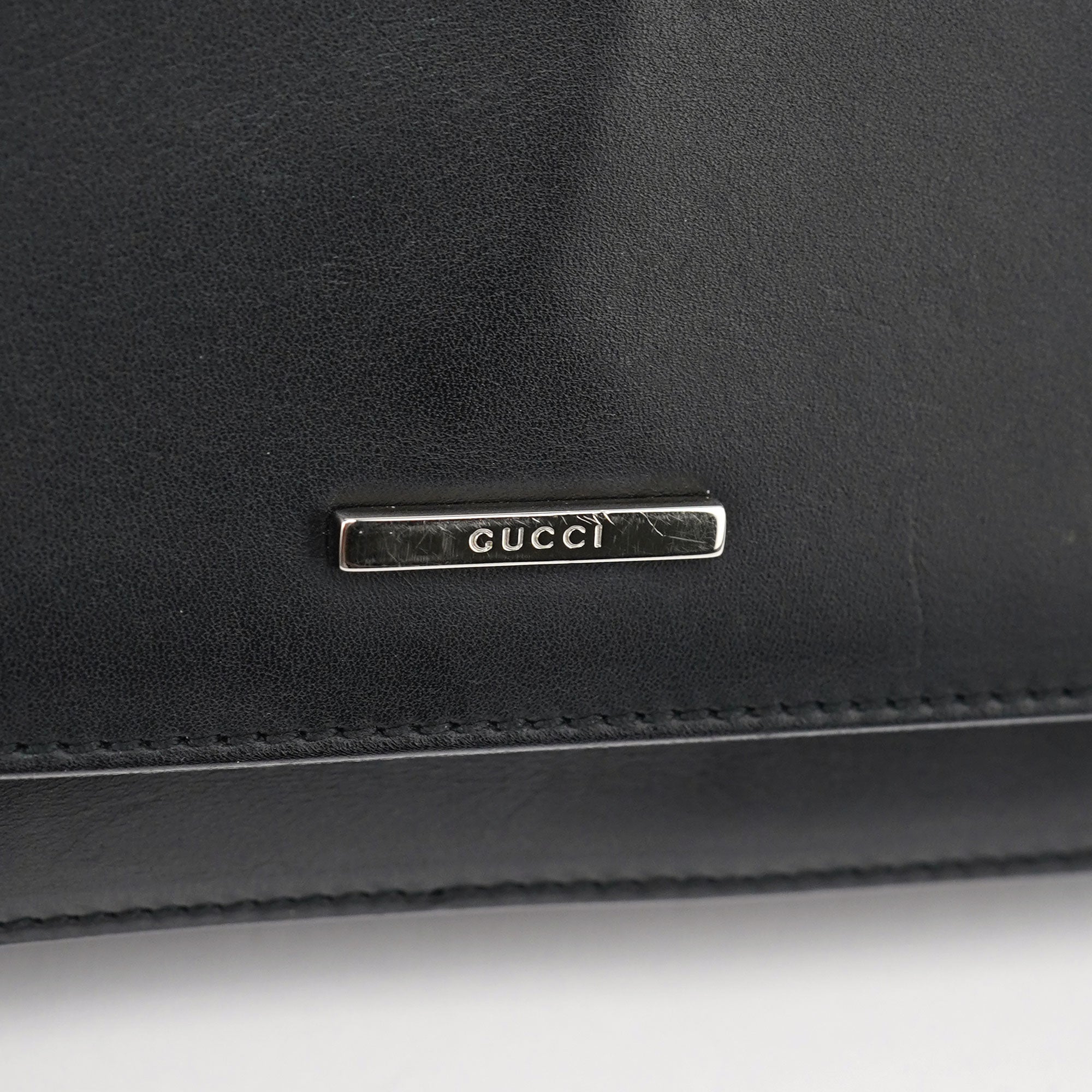 Black Calfskin Hobo Shoulder Bag