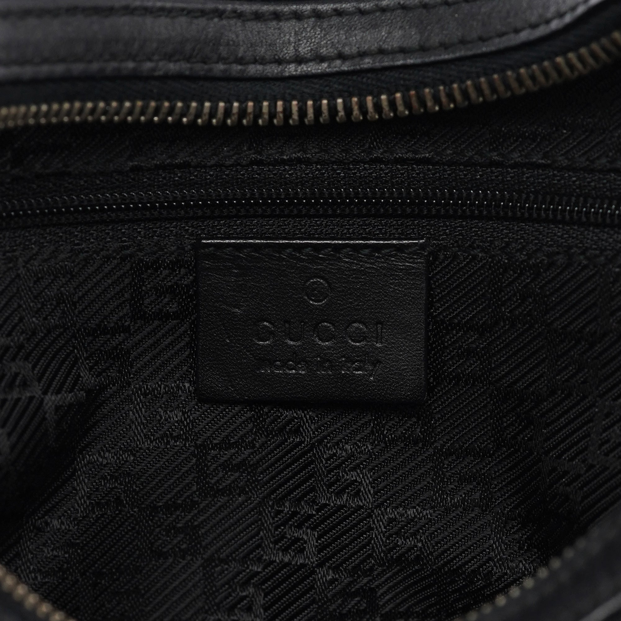 Black Calfskin Hobo Shoulder Bag