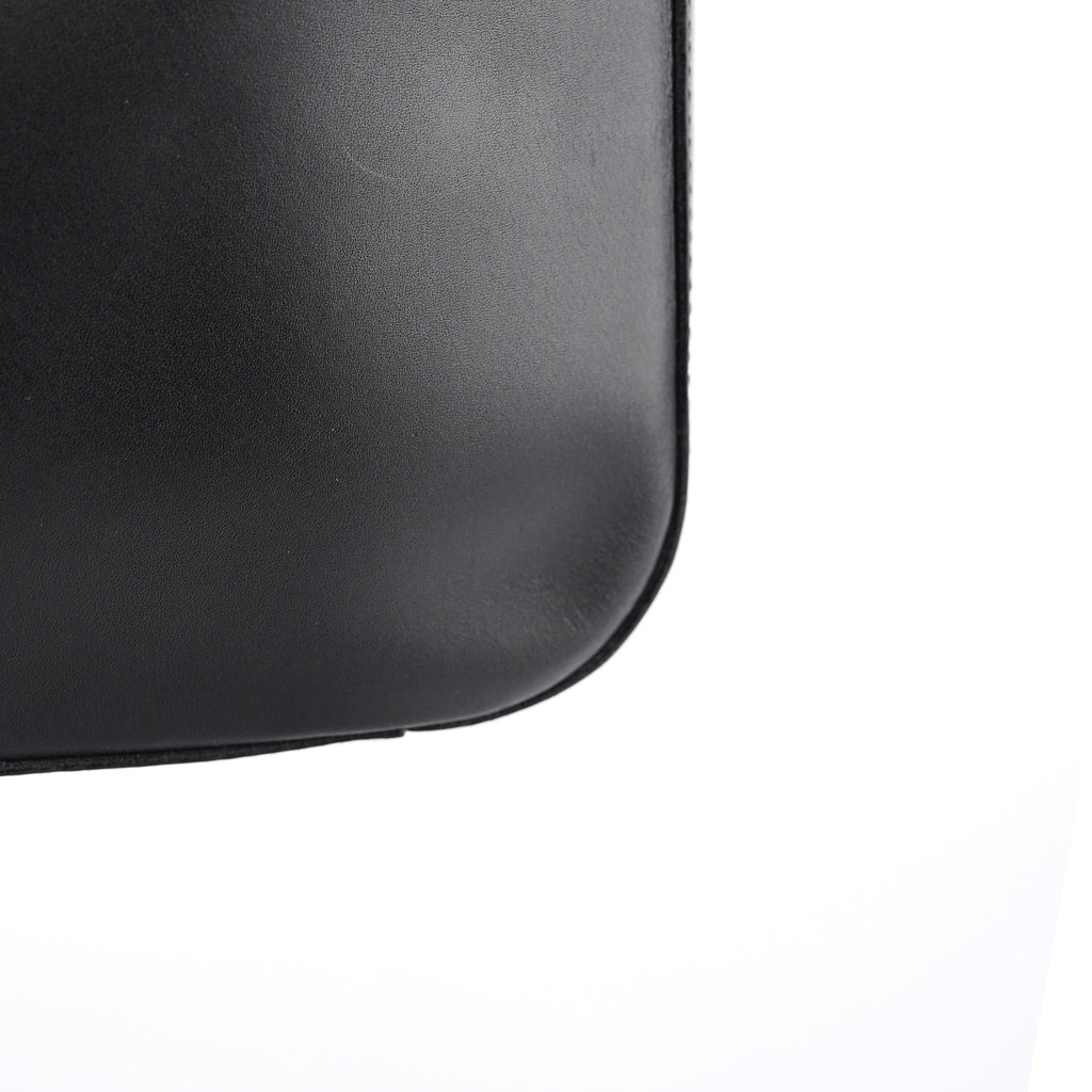 Black Calfskin Hobo Shoulder Bag