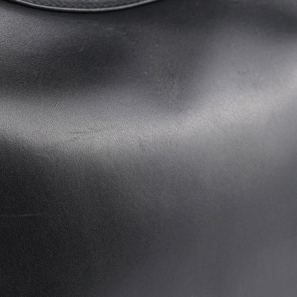 Black Calfskin Hobo Shoulder Bag