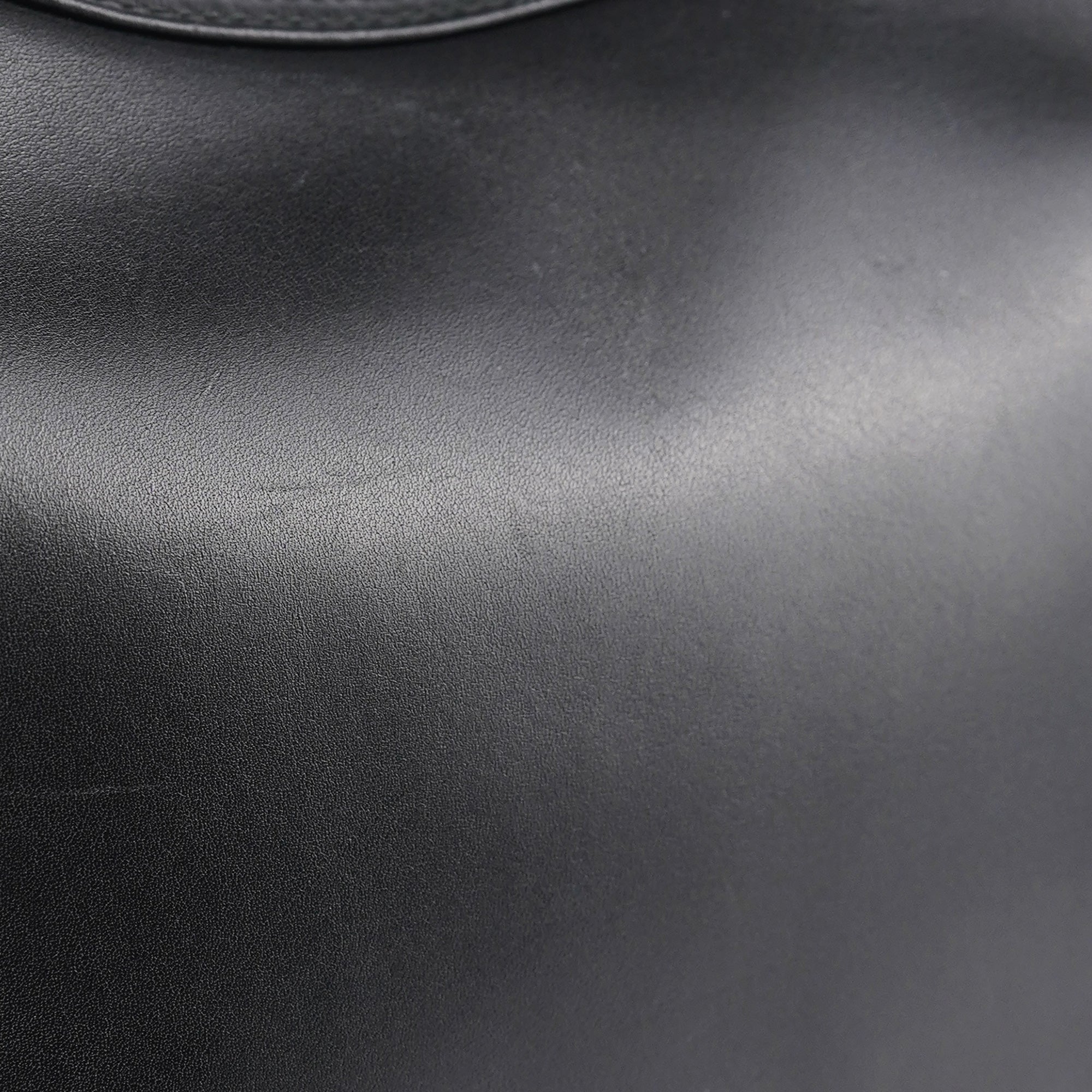 Black Calfskin Hobo Shoulder Bag