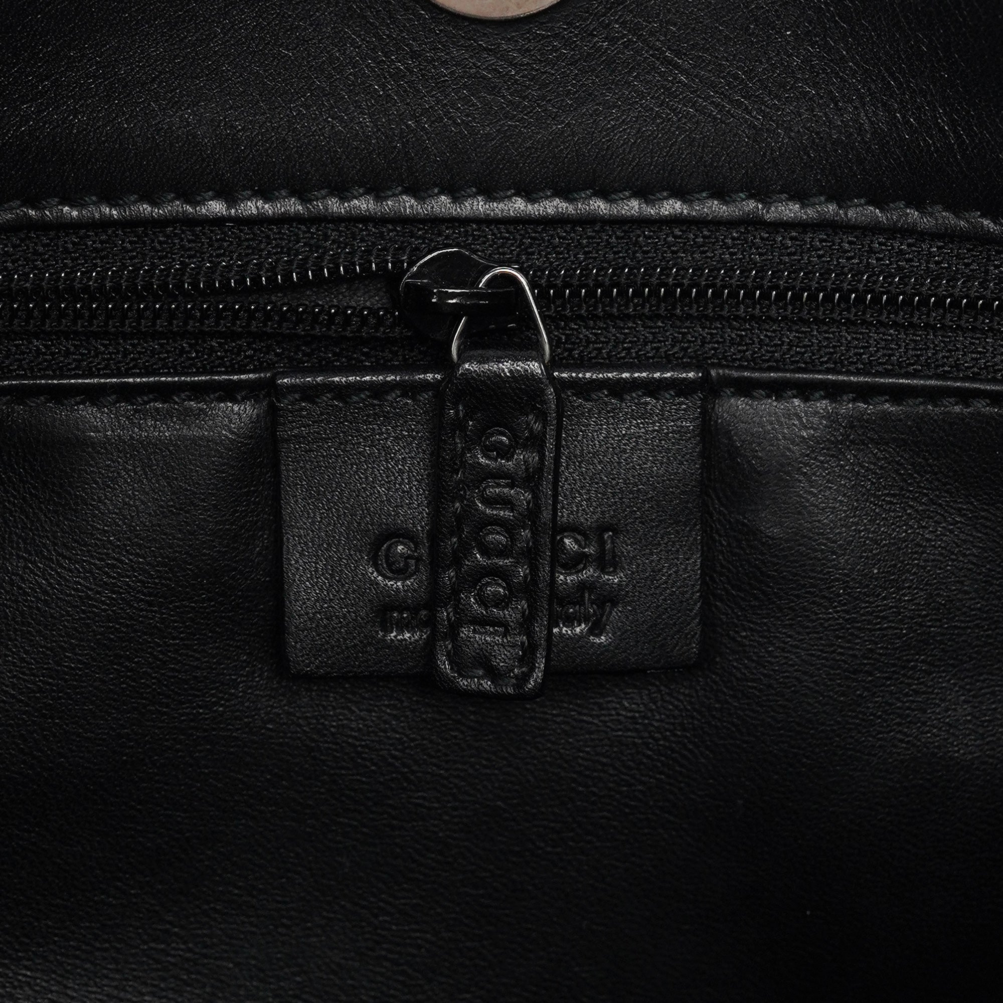 Black Calfskin Hobo Shoulder Bag