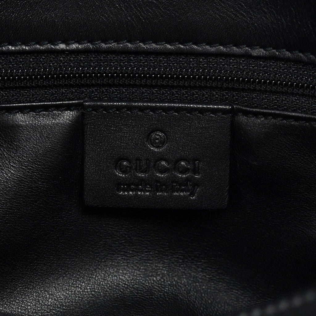 Black Calfskin Hobo Shoulder Bag