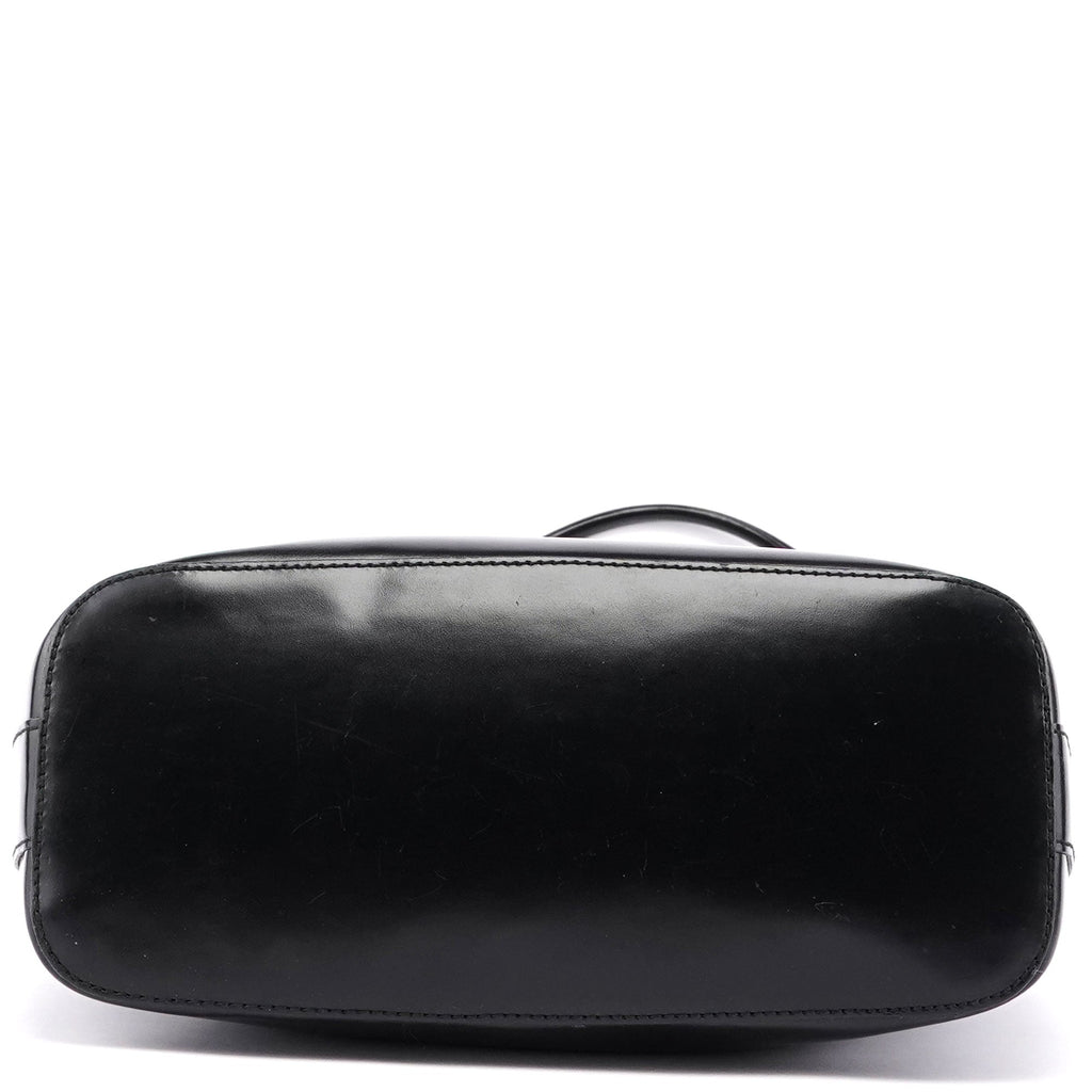 Black Calfskin Hobo Shoulder Bag