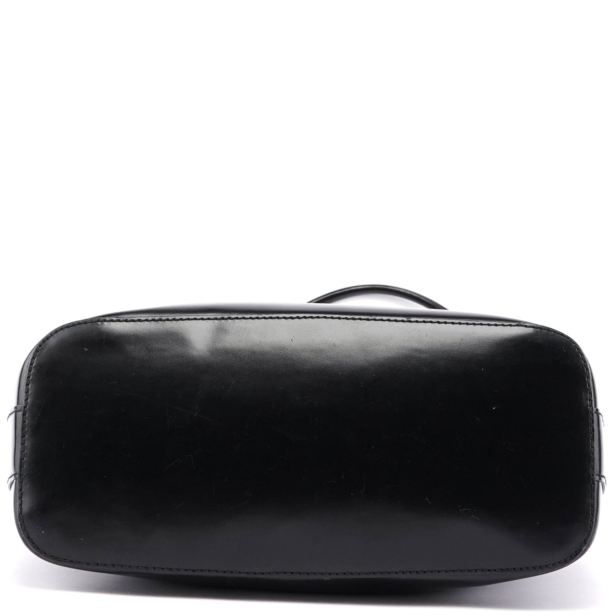 Black Calfskin Hobo Shoulder Bag