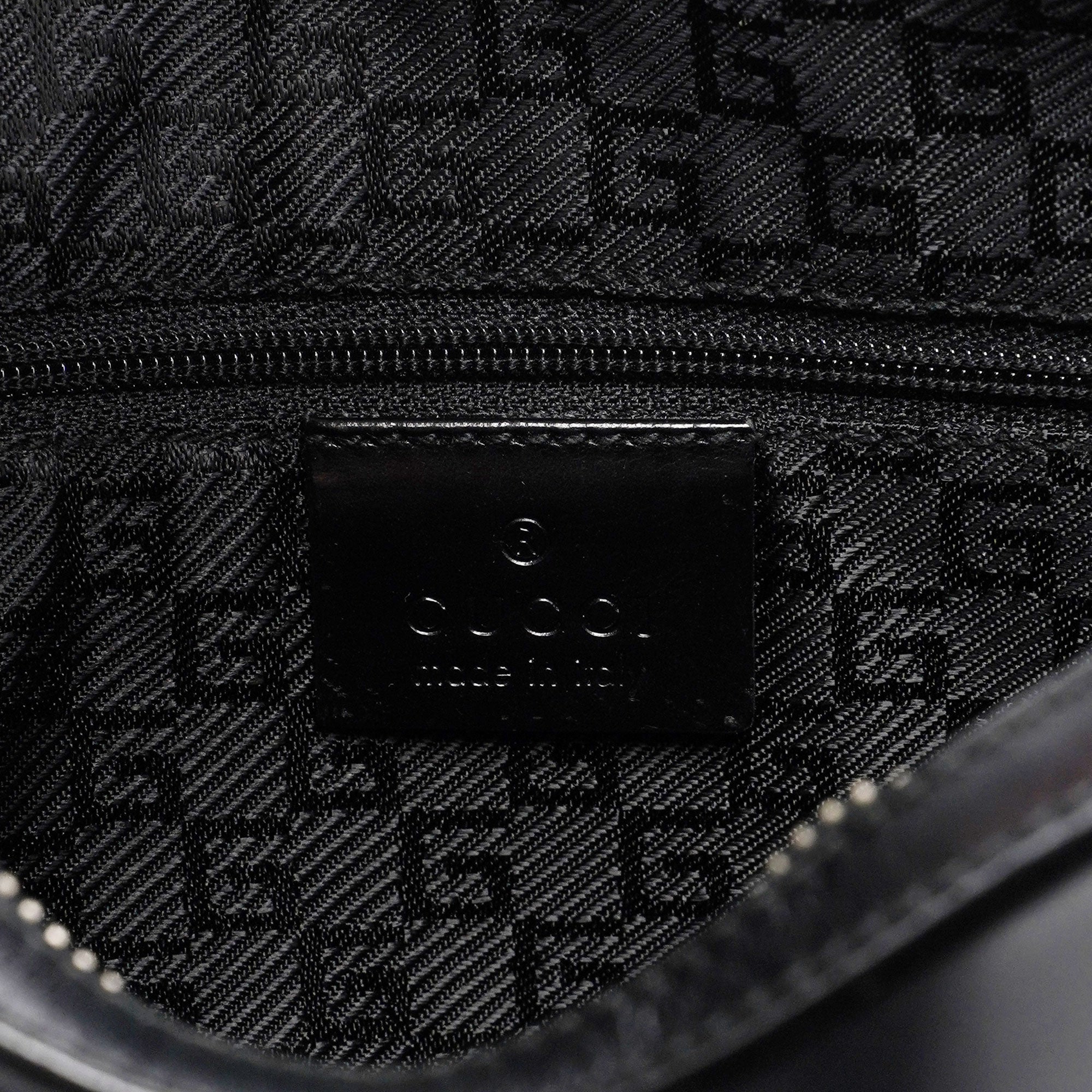 Black Calfskin Hobo Shoulder Bag
