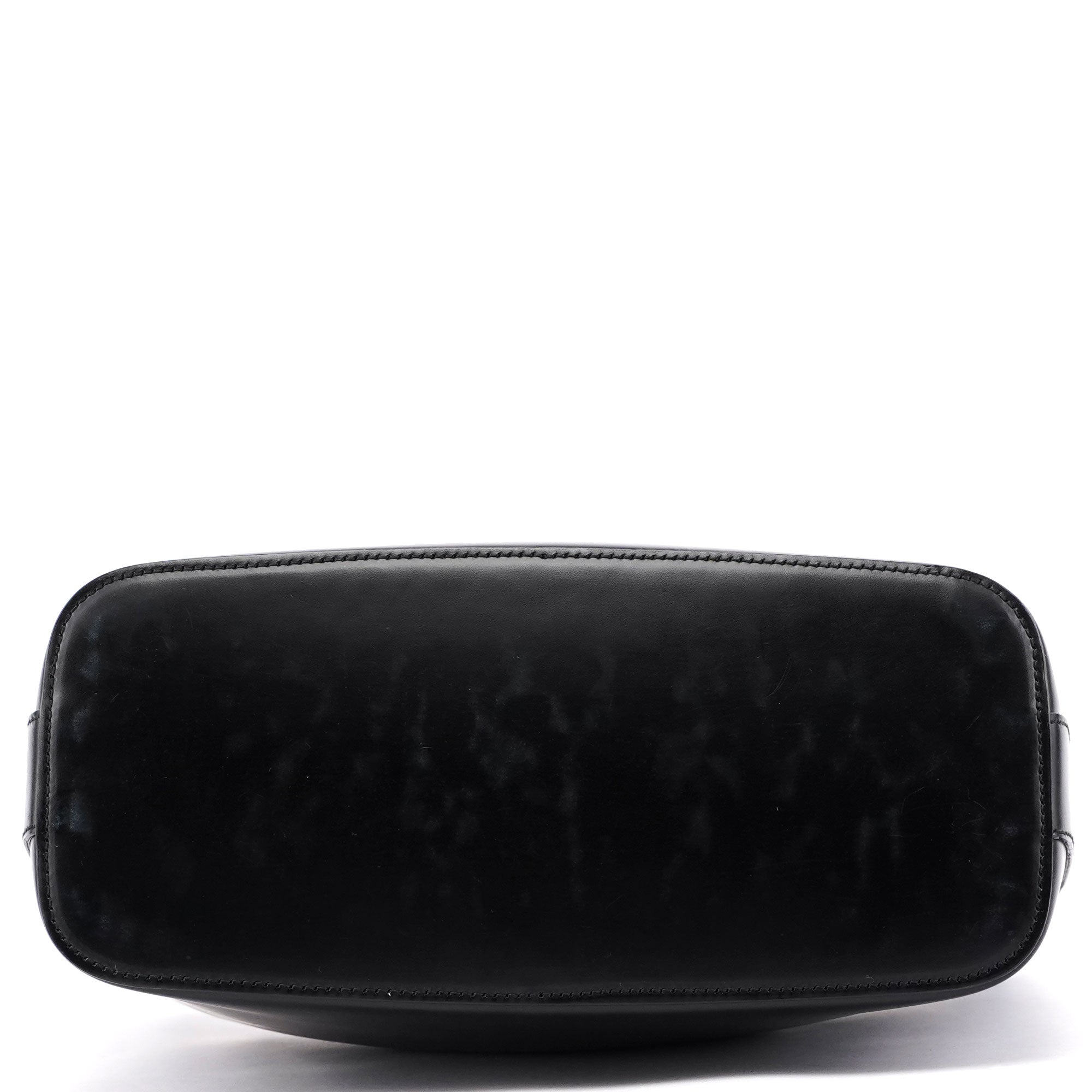 Black Calfskin Hobo Shoulder Bag