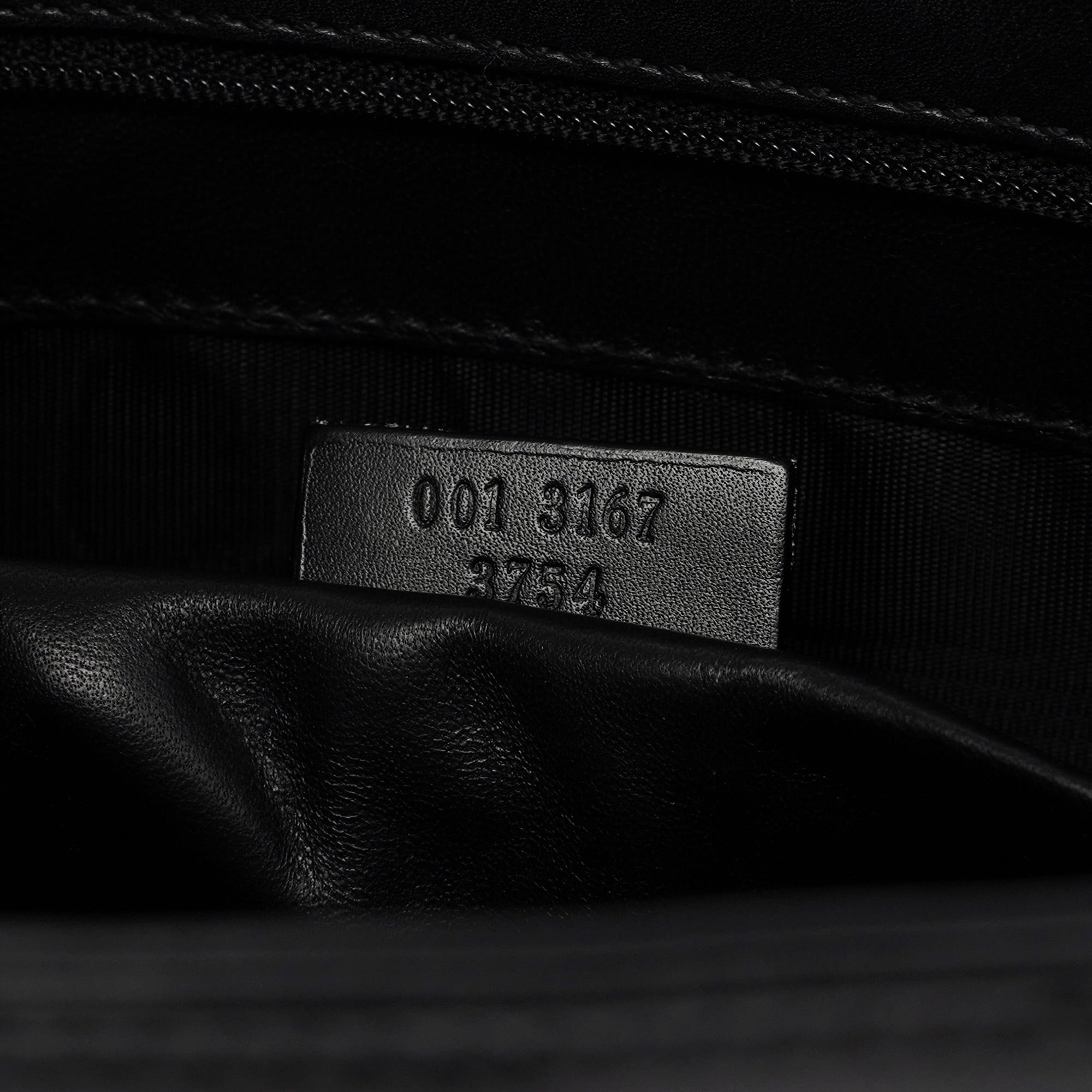 Black Calfskin Hobo Shoulder Bag