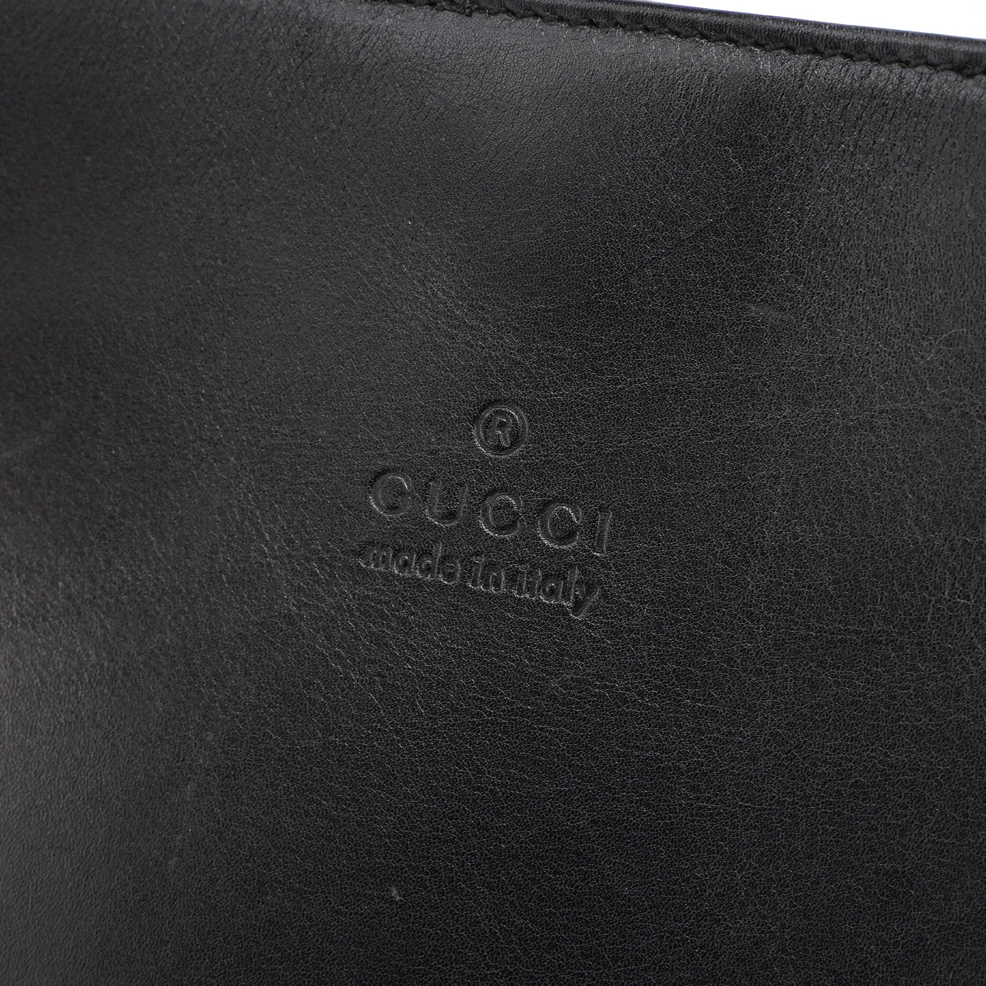 Black Calfskin Hobo Shoulder Bag