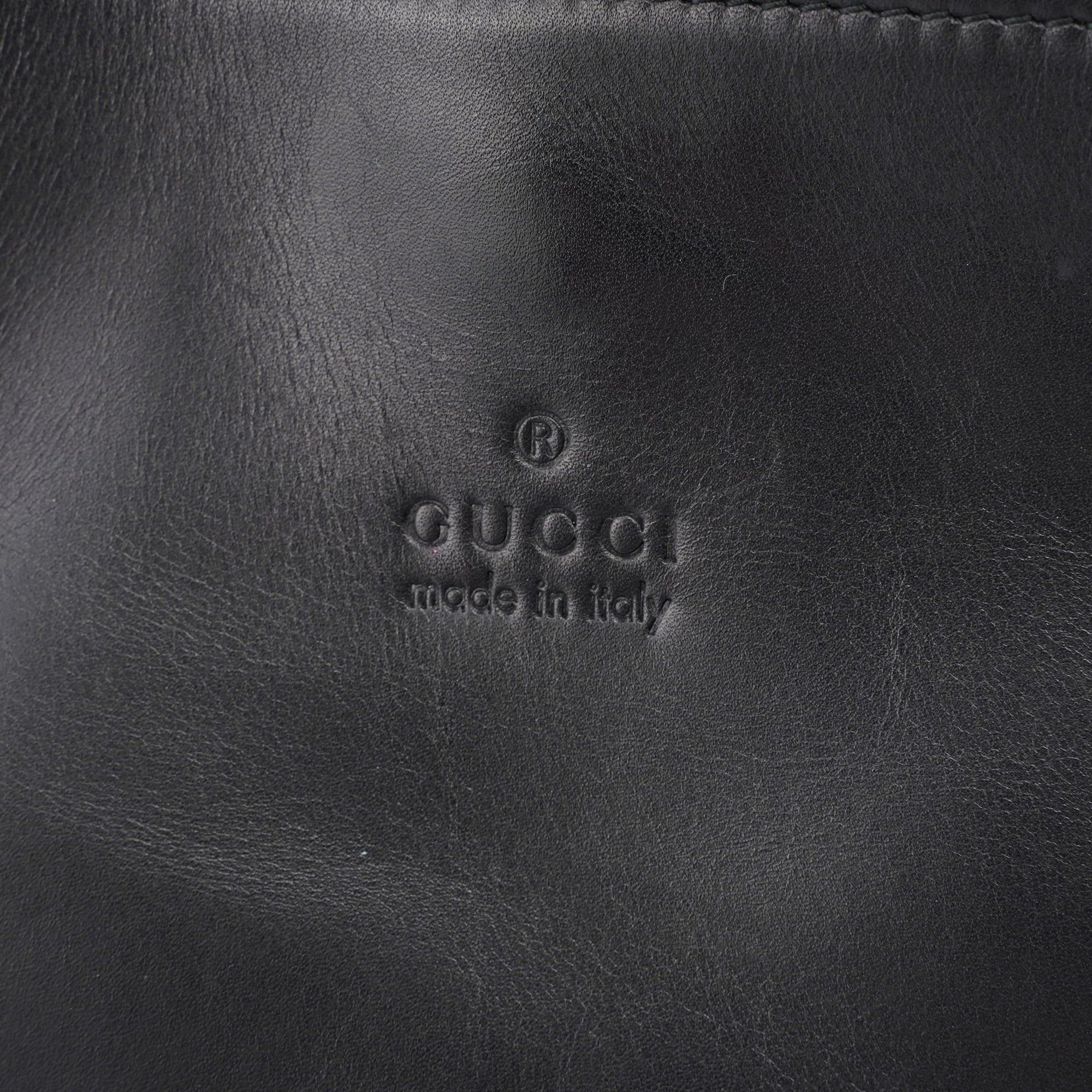 Black Calfskin Hobo Shoulder Bag