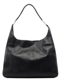 Black Calfskin Hobo Shoulder Bag