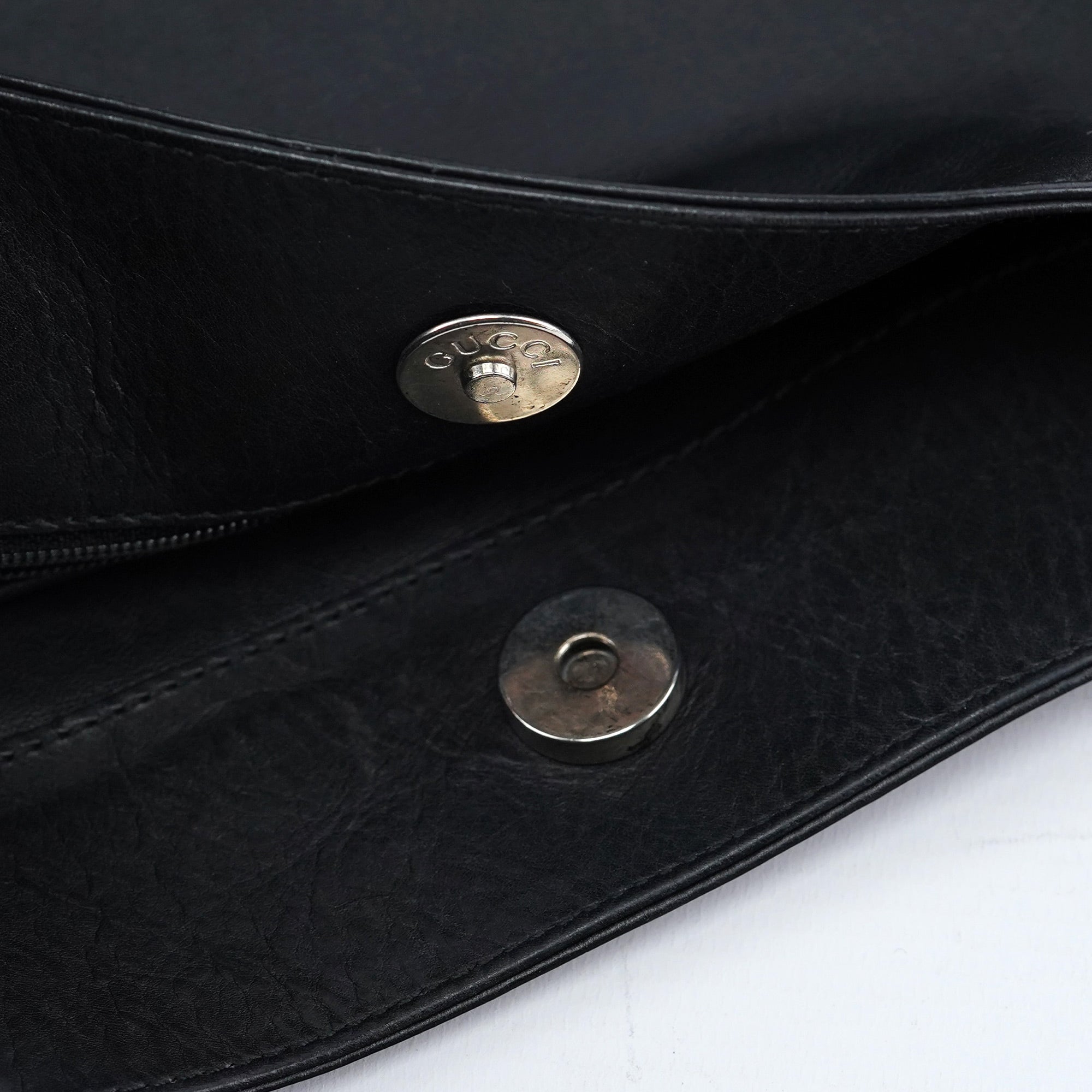 Black Calfskin Hobo Shoulder Bag