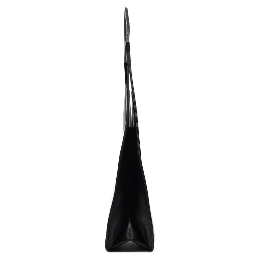 Black Calfskin Hobo Shoulder Bag