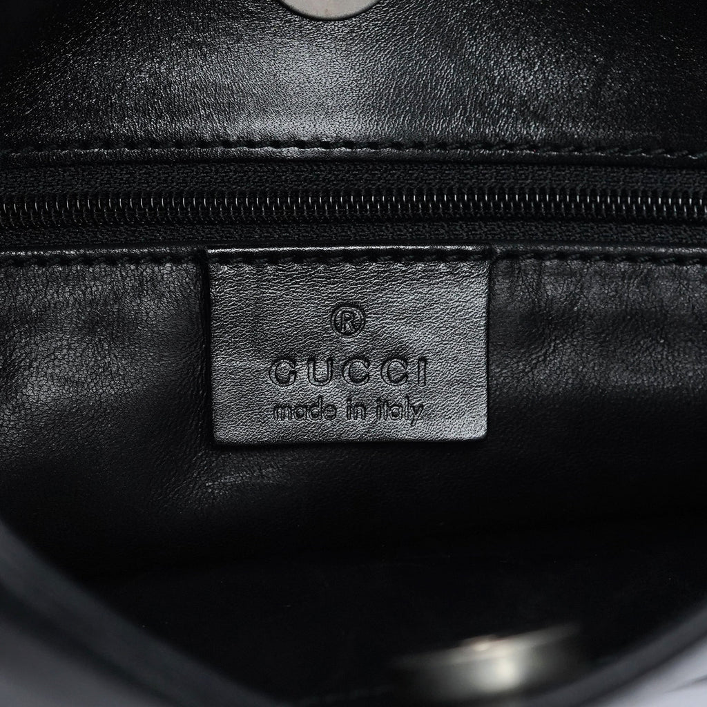 Black Calfskin Hobo Shoulder Bag