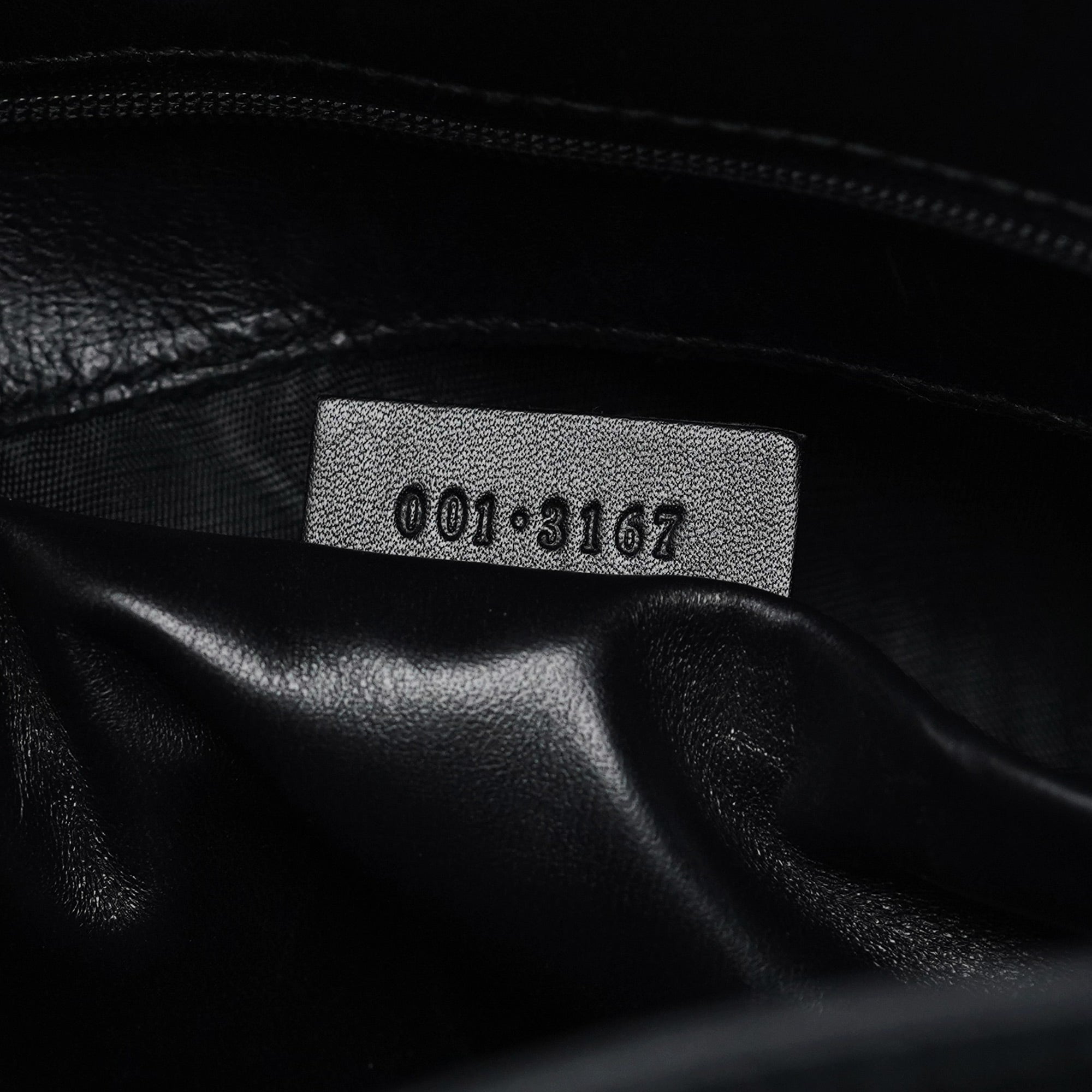 Black Calfskin Hobo Shoulder Bag