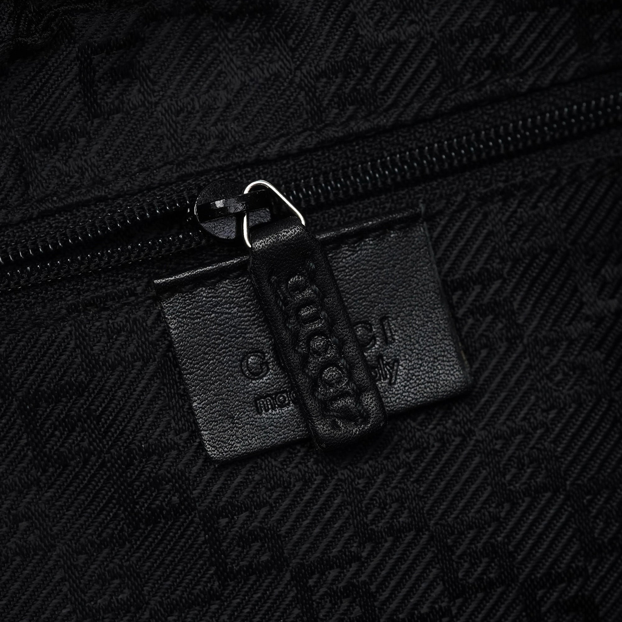 Black Calfskin Hobo Shoulder Bag