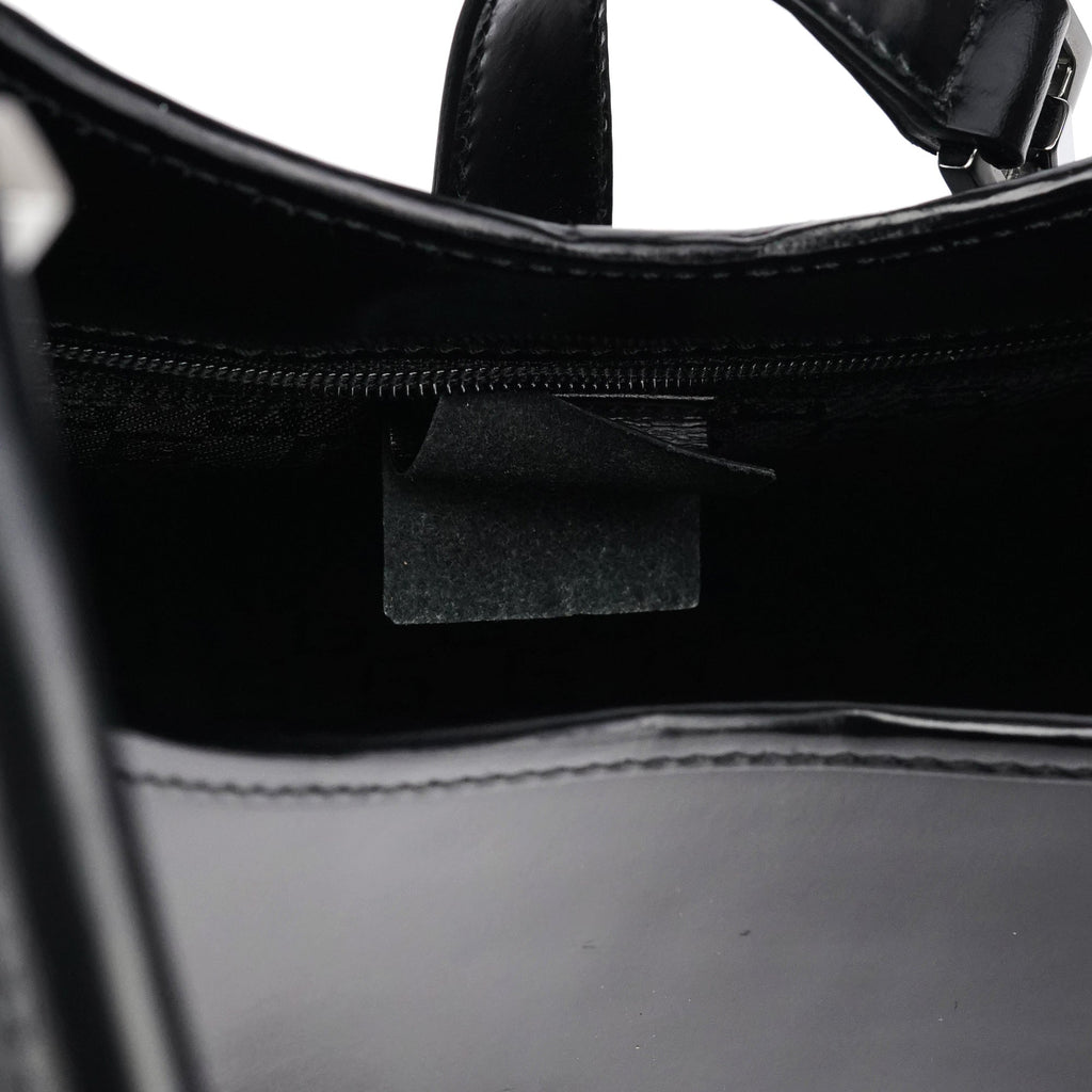 Black Calfskin Jackie Shoulder Bag