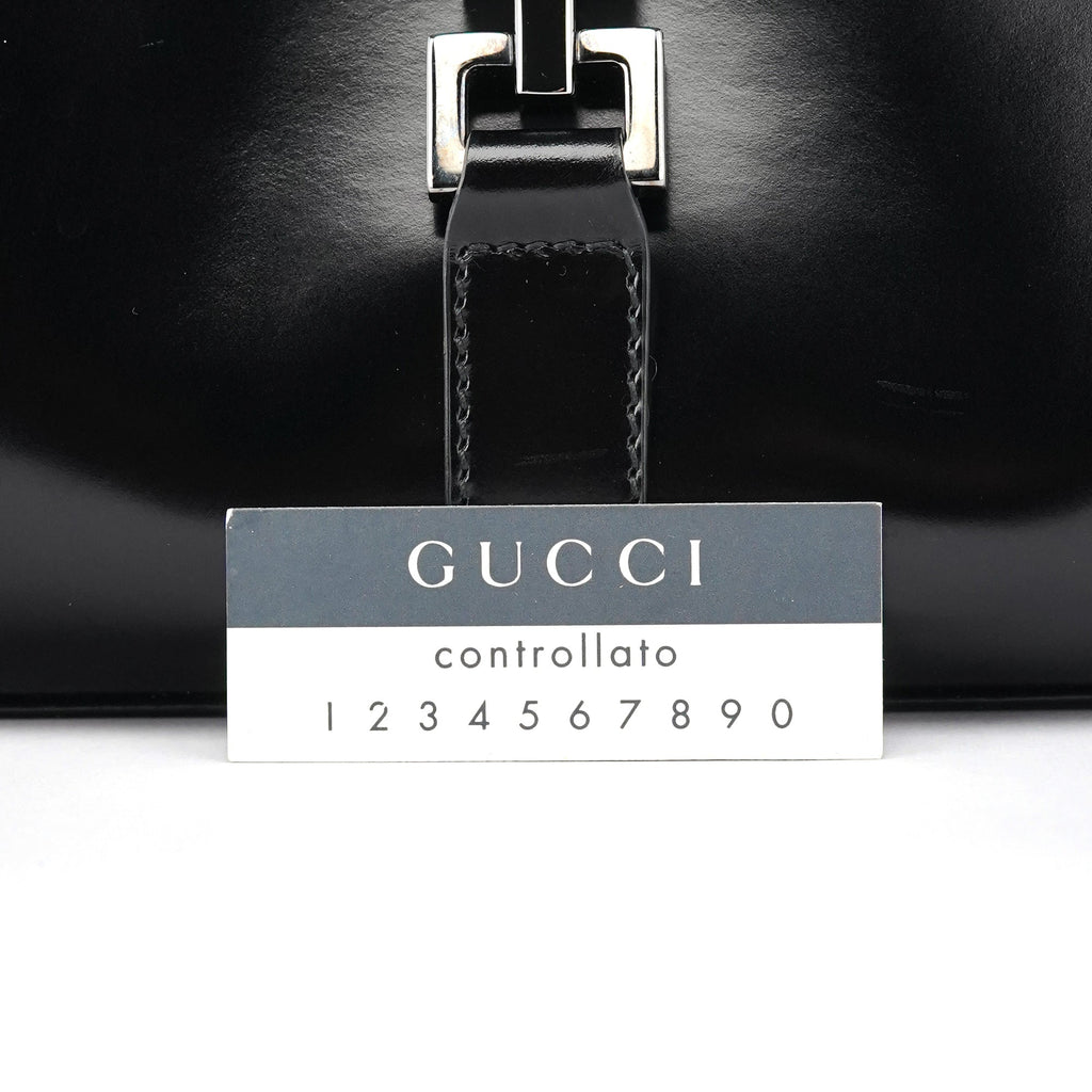 Black Calfskin Jackie Shoulder Bag
