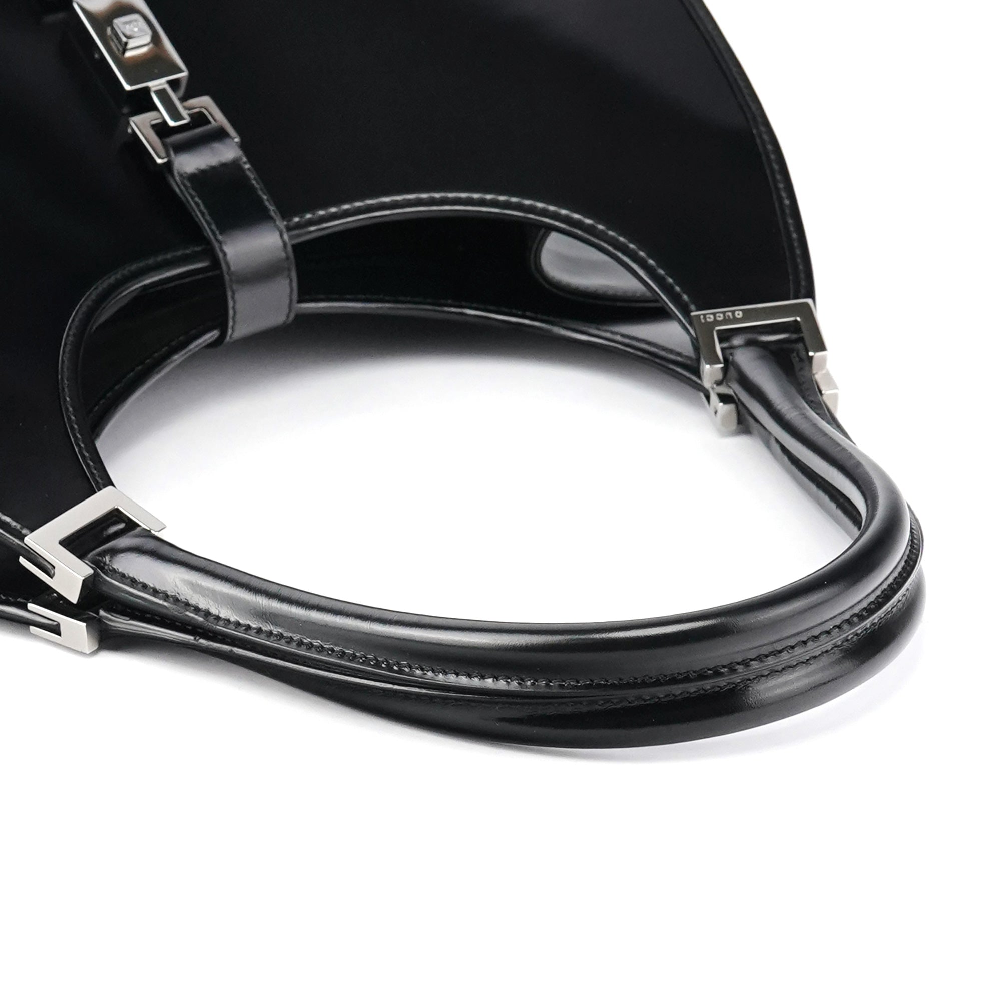 Black Calfskin Jackie Shoulder Bag