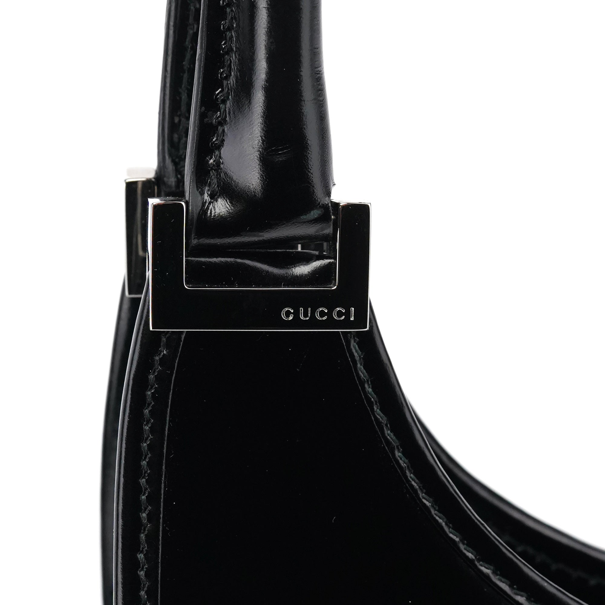 Black Calfskin Jackie Shoulder Bag